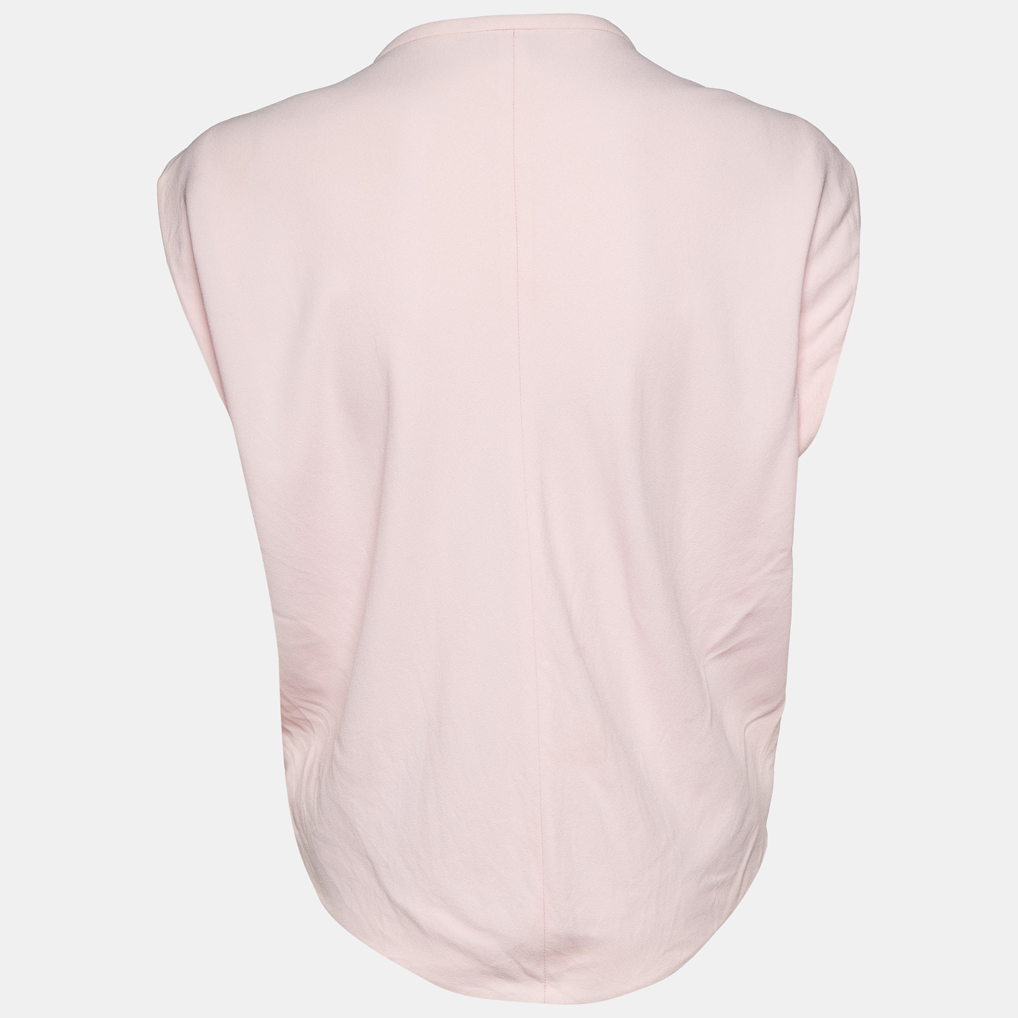 Balenciaga Pink Crepe Sleeveless Top S