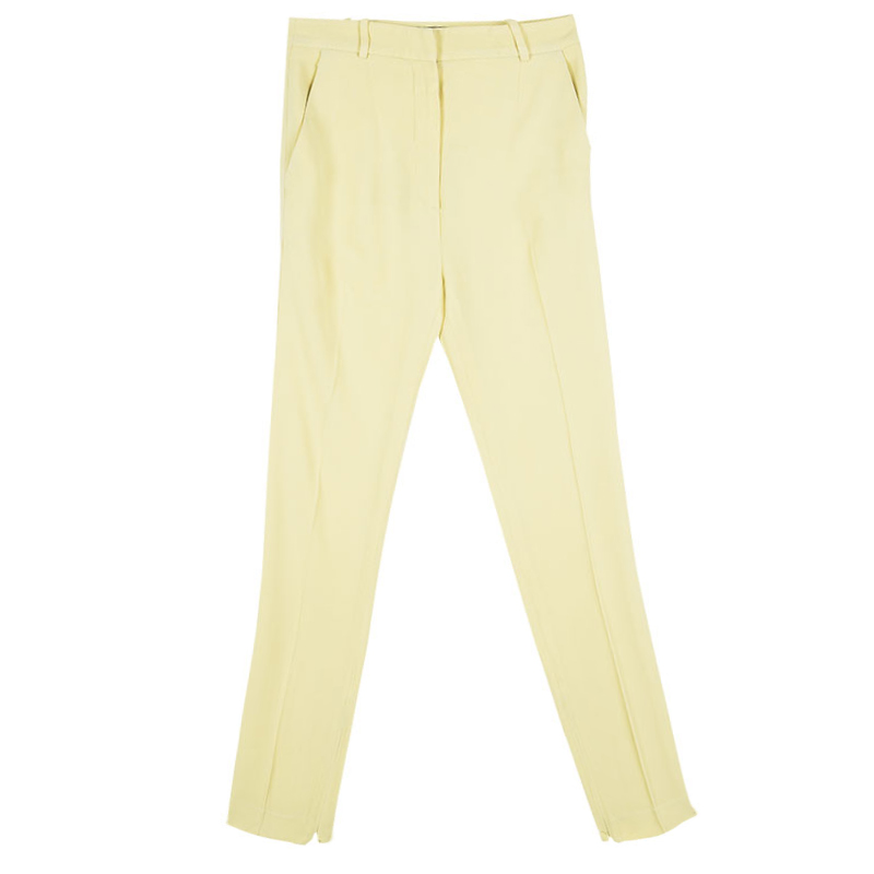 Balenciaga Yellow High Waist Tapered Pants S