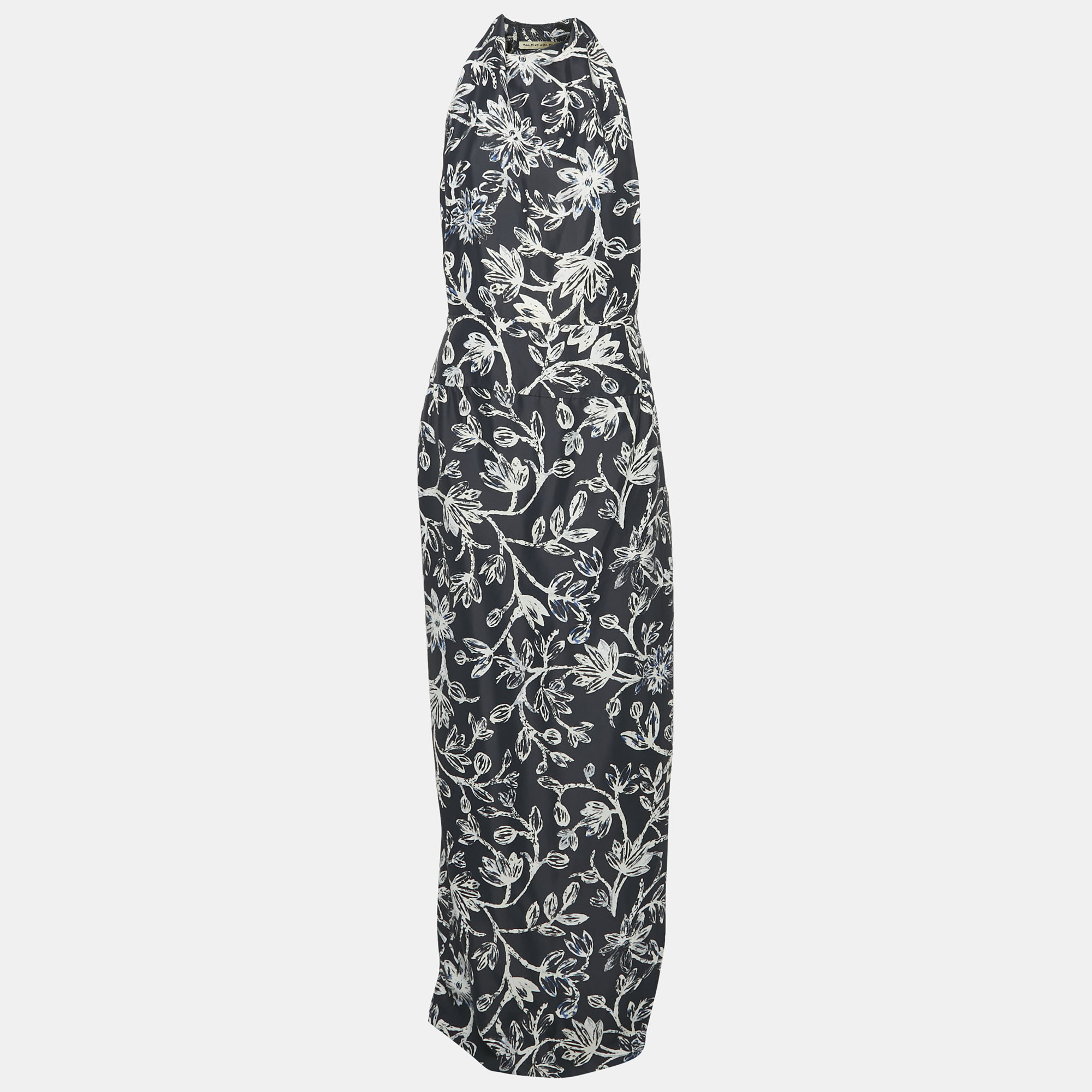 Balenciaga Navy Blue Floral Print Crepe Silk Sleeveless Gown L
Balenciaga Navy Blue Floral Print Crepe Silk Sleeveless Gown L