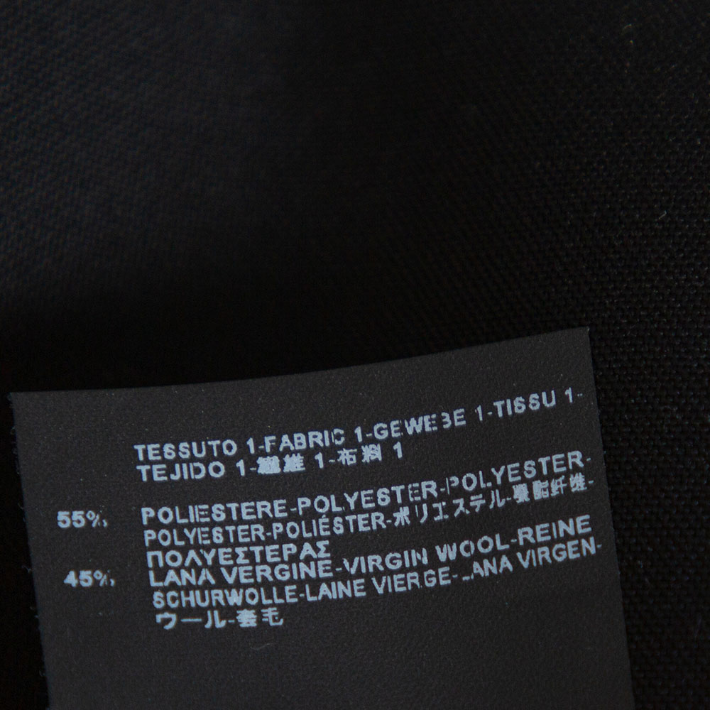 Balenciaga Black Wool Flap Closure Detail Tailored Pants M
