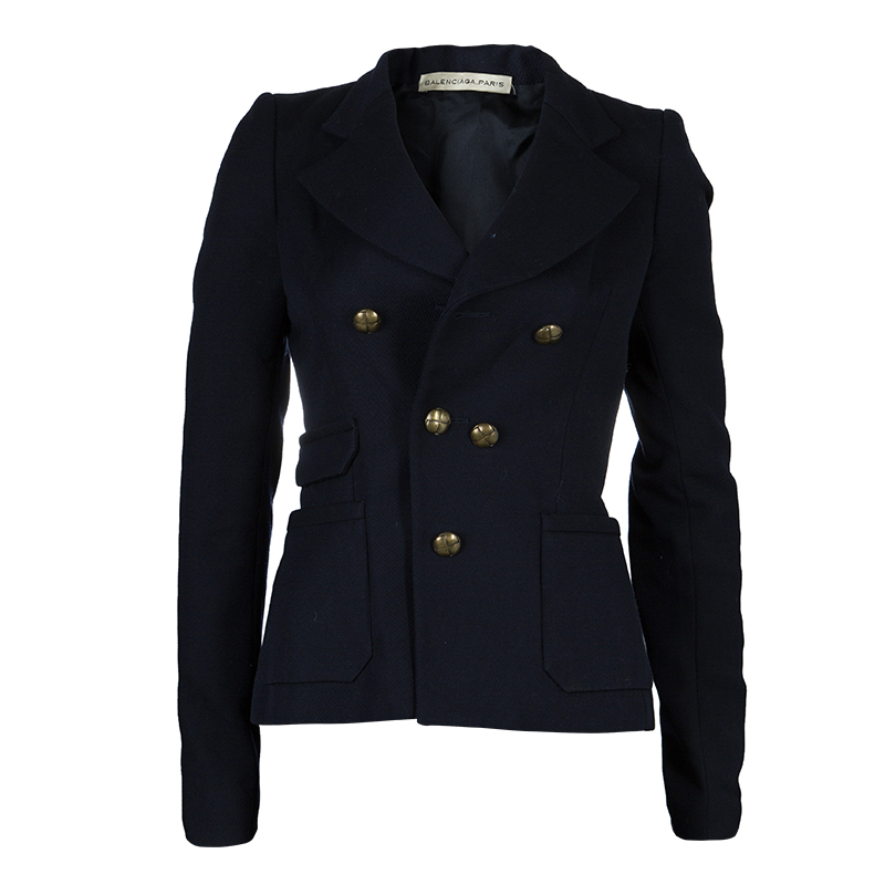 balenciaga jacket womens navy