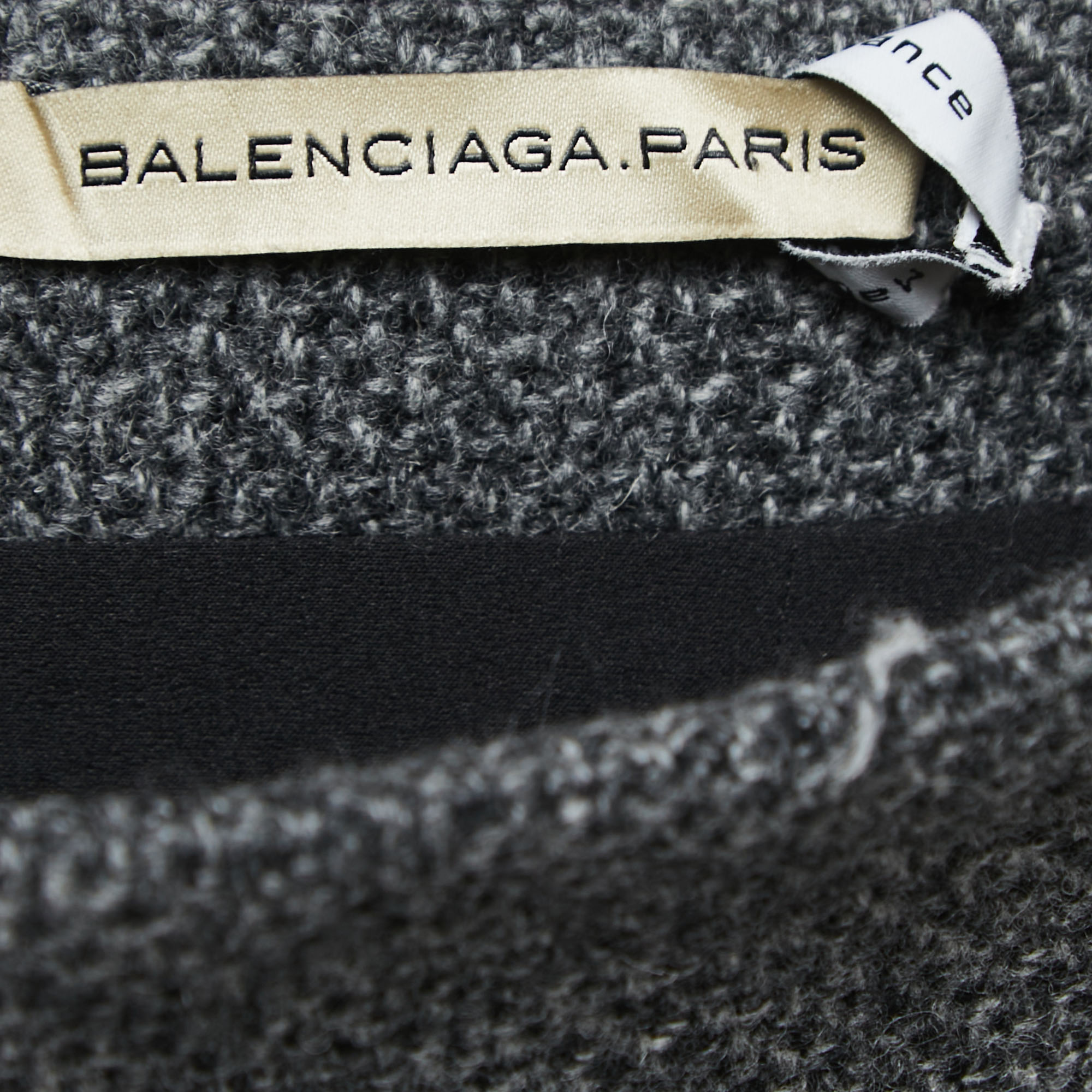 Balenciaga Grey Virgin Wool Pencil Skirt M