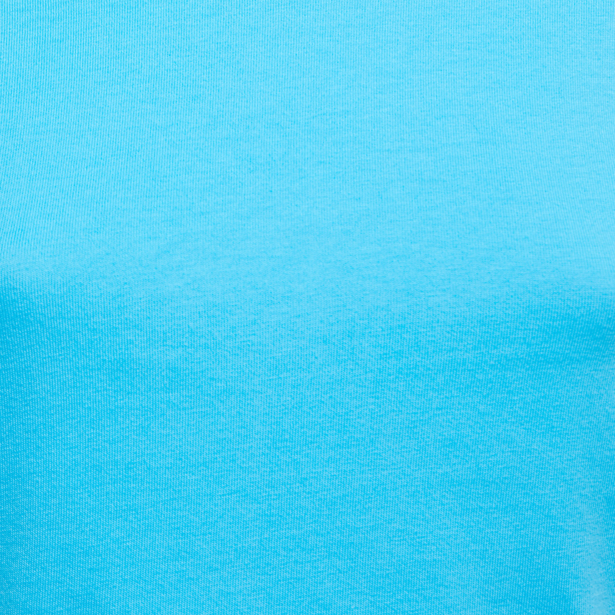 Balenciaga Blue Cotton Crew Neck Half Sleeve T-Shirt XS