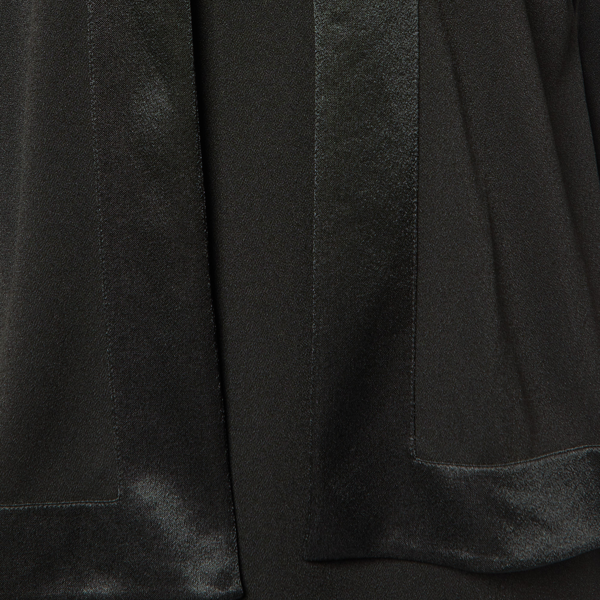 Balenciaga Black Crepe Cape Detail Mini Dress M