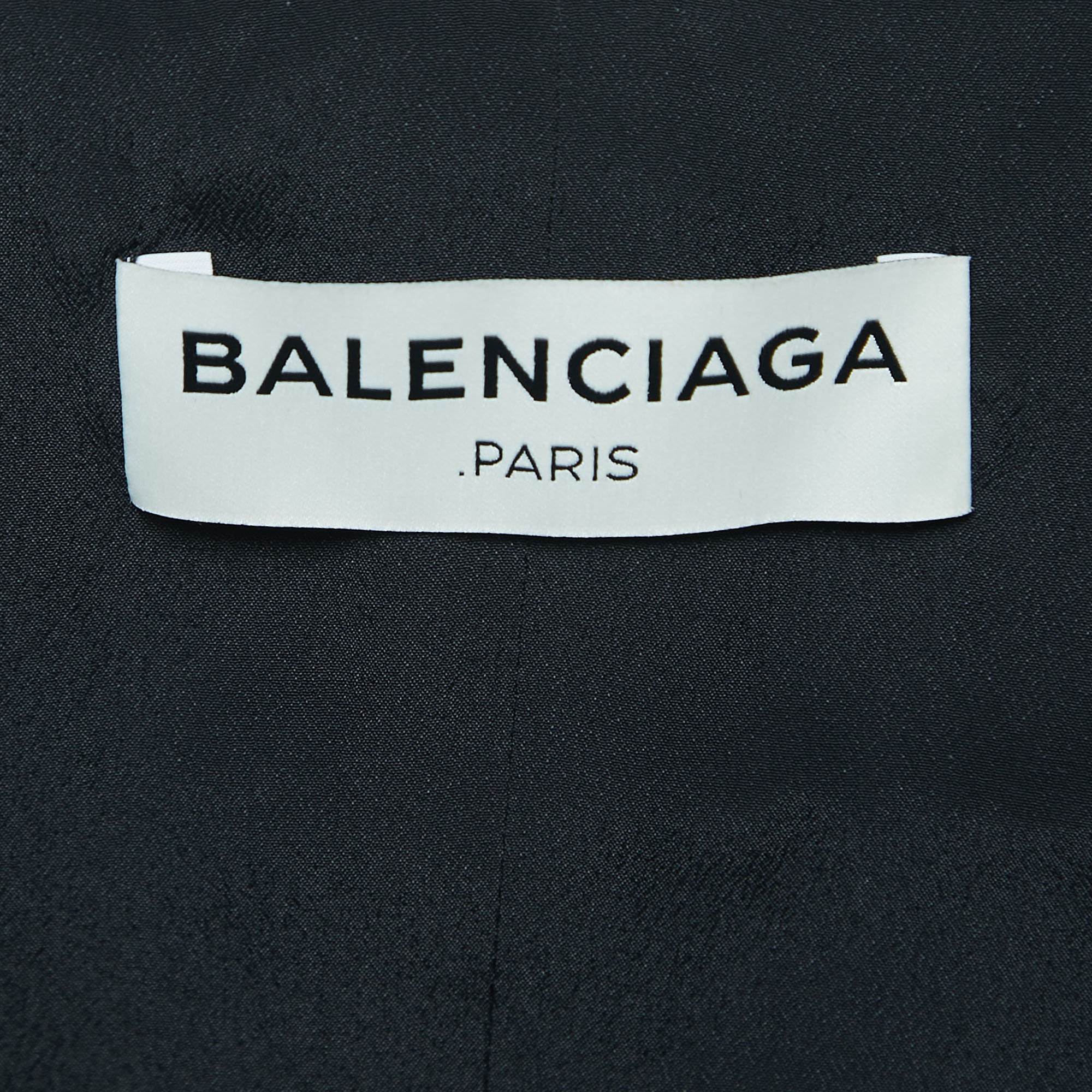 Balenciaga Black Crepe Strappy Midi Dress M