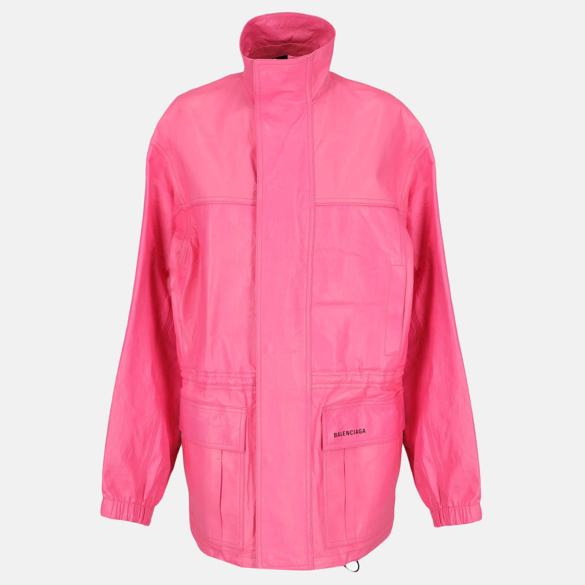 Balenciaga  Women's Leather Coat - Pink - XS