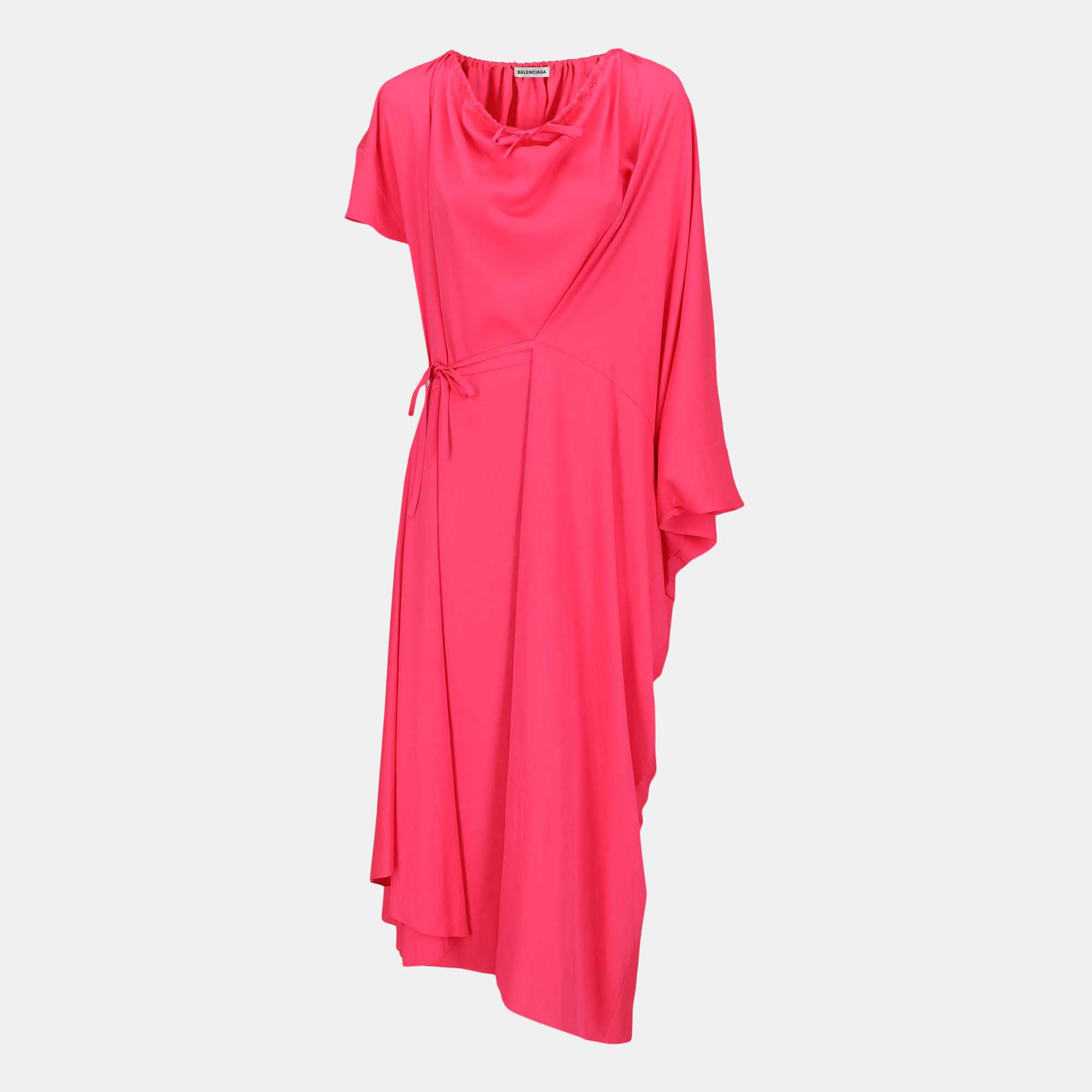 Balenciaga  Women's Synthetic Fibers Long Dress - Pink - M