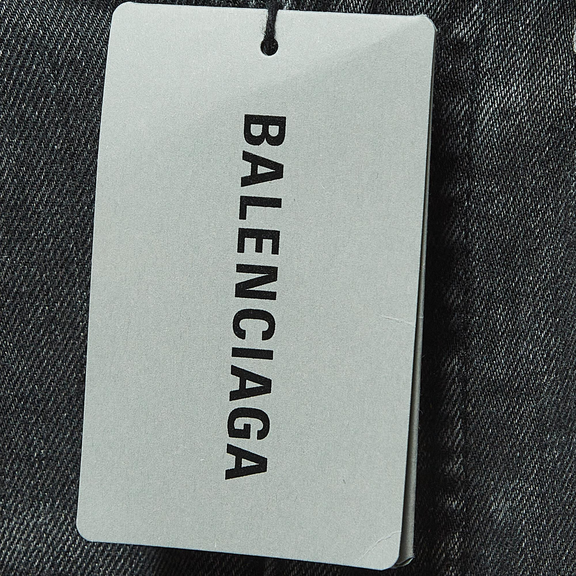 Balenciaga Grey Washed Denim Slim Fit Jeans S Waist 27