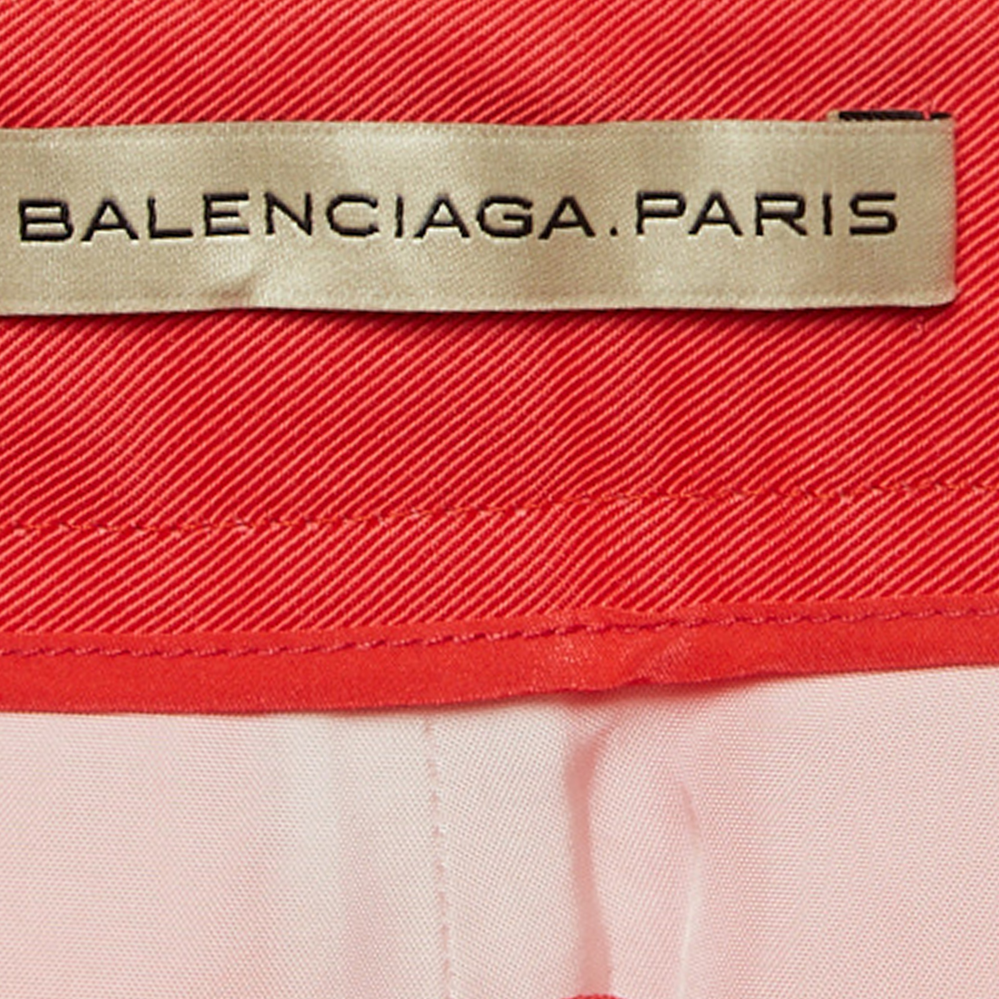 Balenciaga Pink Crepe High Waist Shorts S