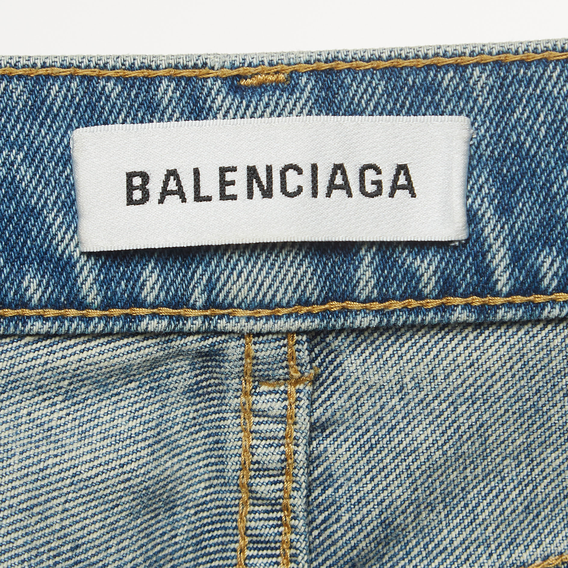 Balenciaga Blue Denim High Rise Jeans M Waist 28''