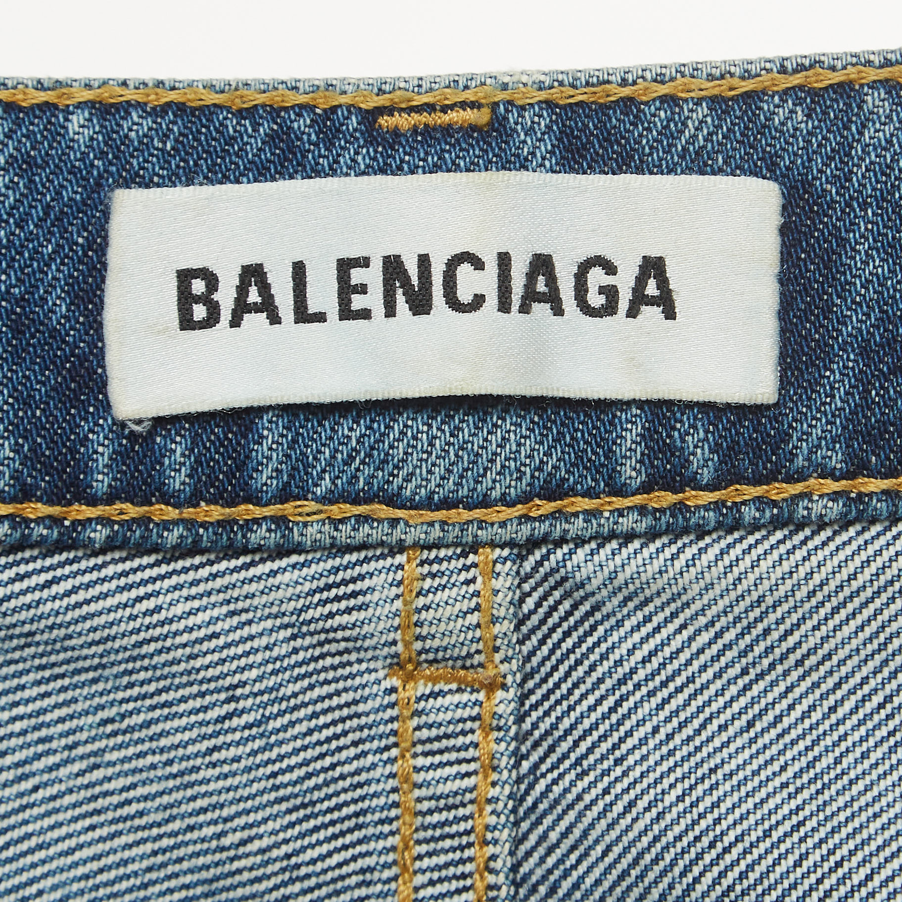 Balenciaga Blue Tube Denim High Rise Jeans M Waist 28''