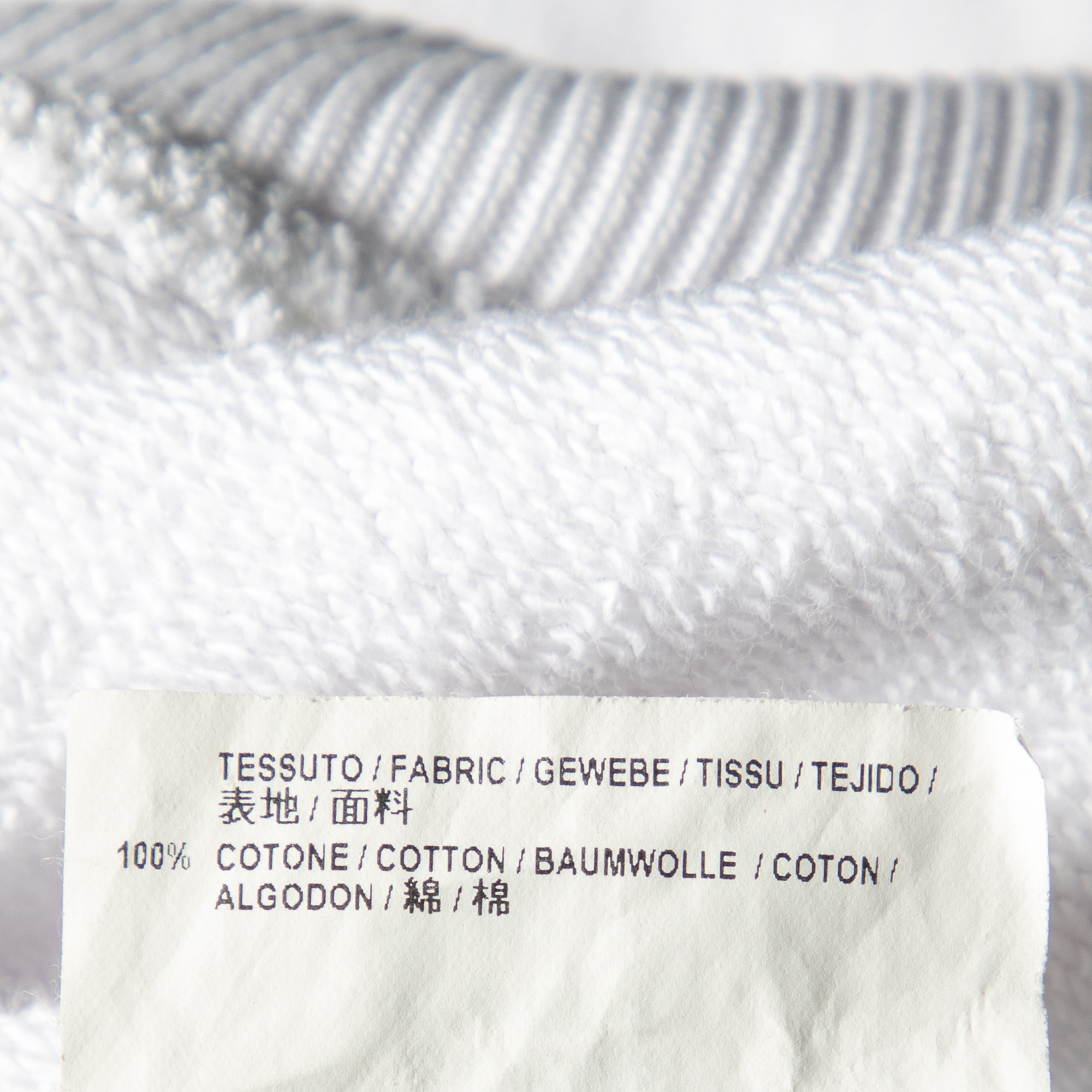 Balenciaga White Logo Print Cotton Hooded Sweatshirt M