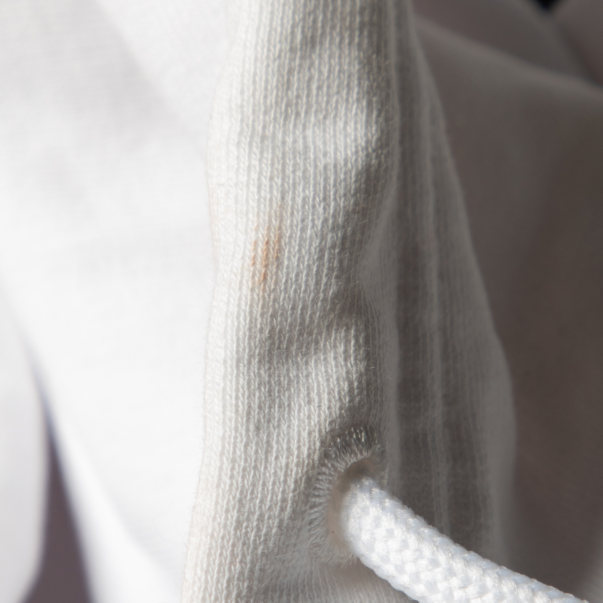 Balenciaga White Logo Print Cotton Hooded Sweatshirt M