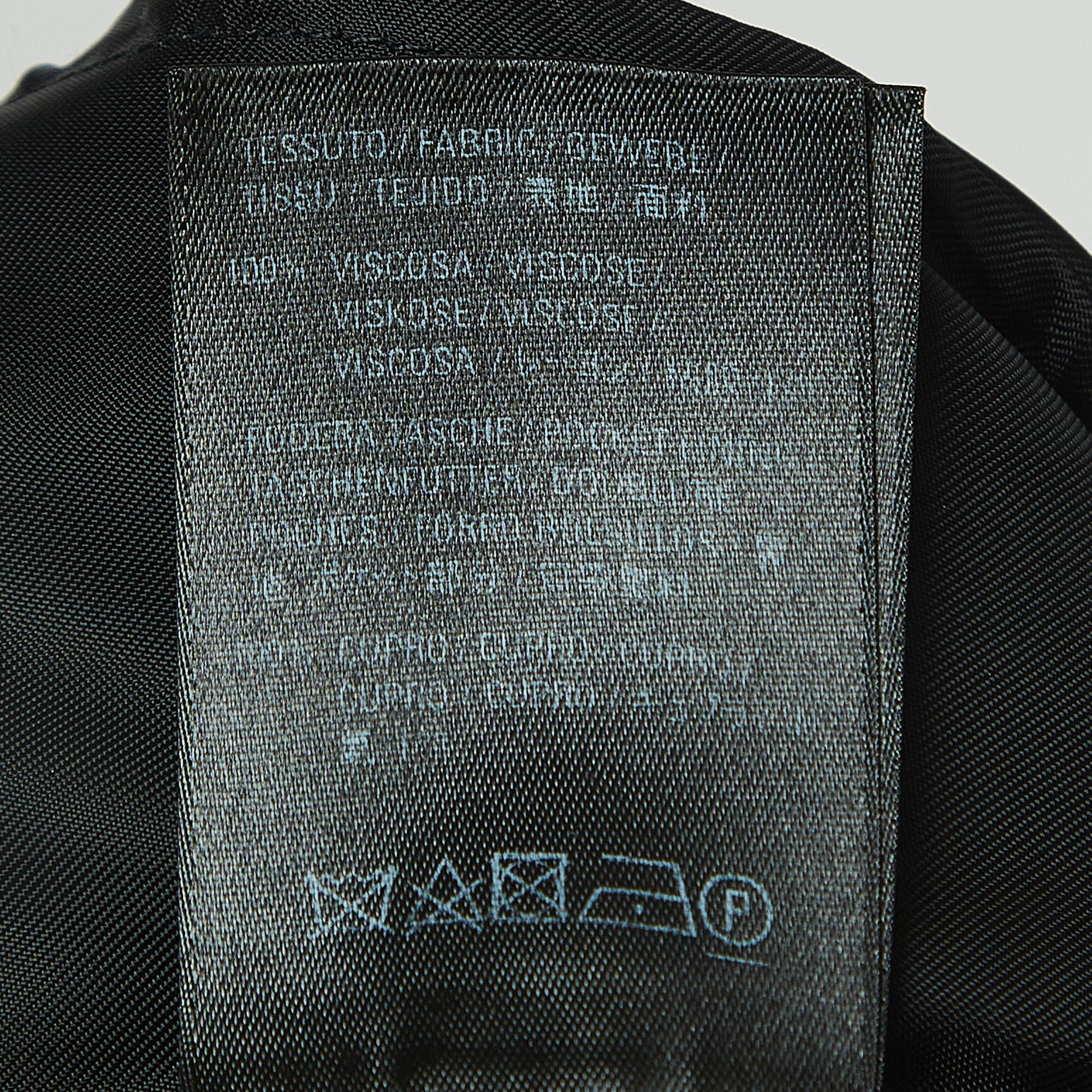 Balenciaga Black Crepe Waist Band Logo Detail Pants M