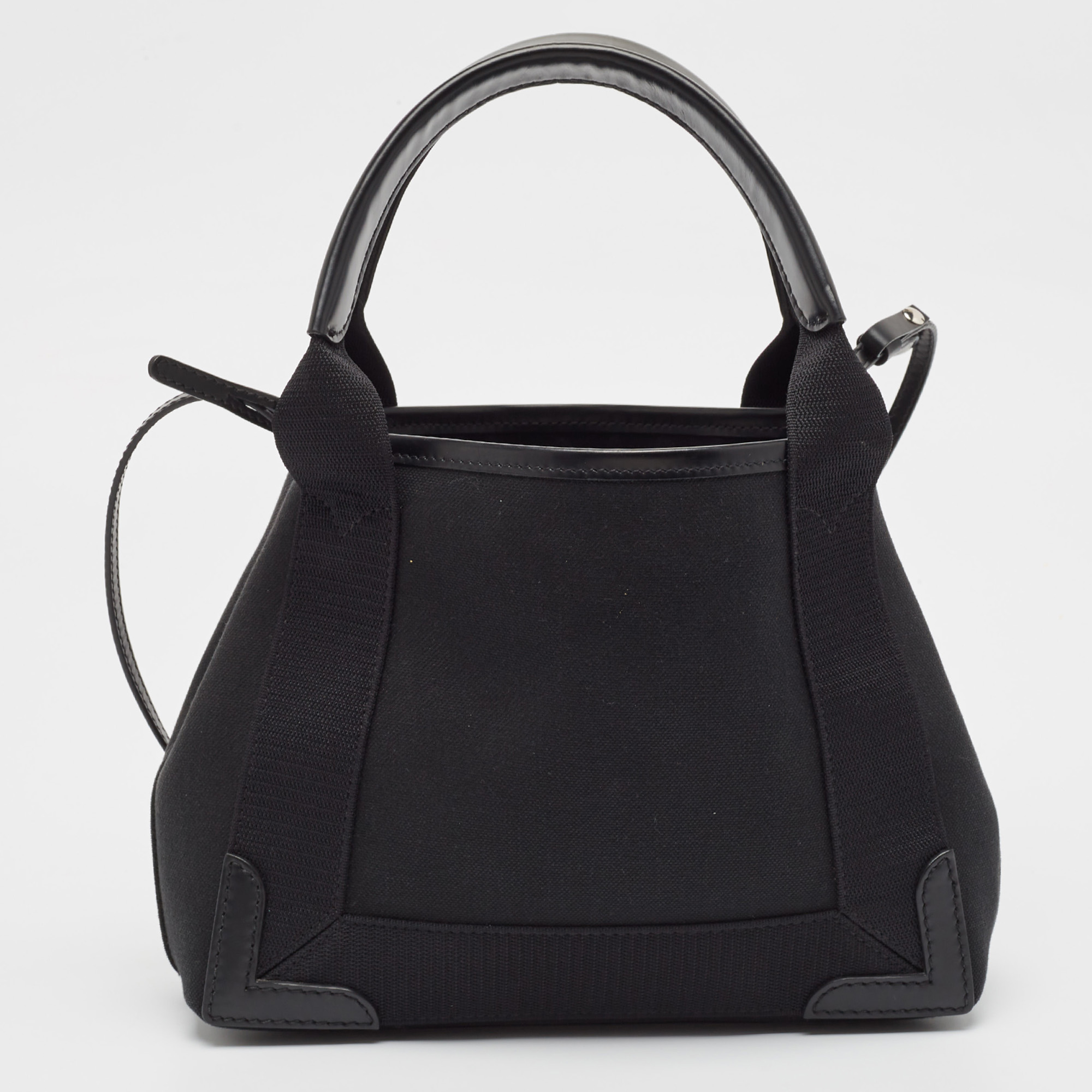 Balenciaga Black Canvas Leather XS Tote