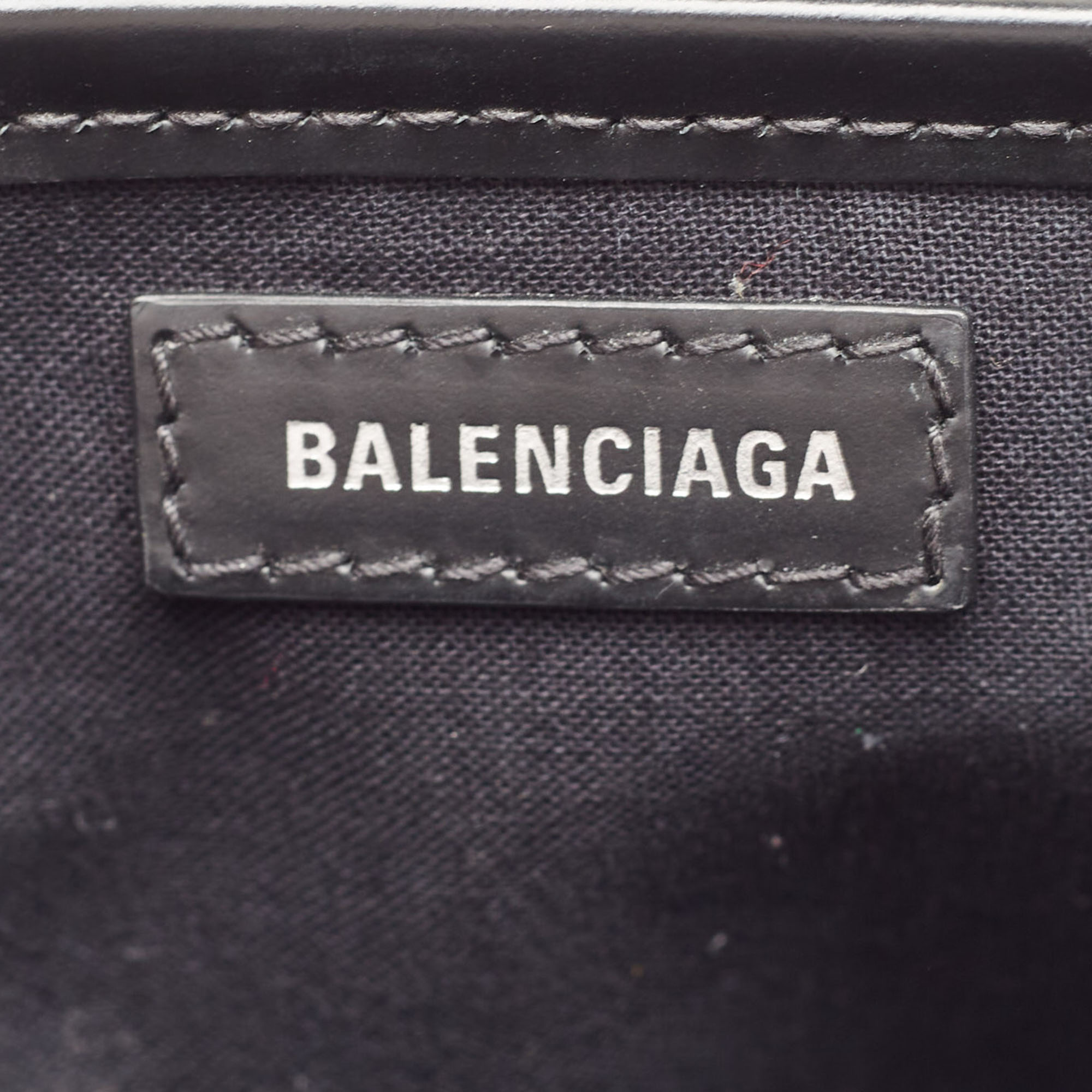 Balenciaga Black Canvas Leather XS Tote