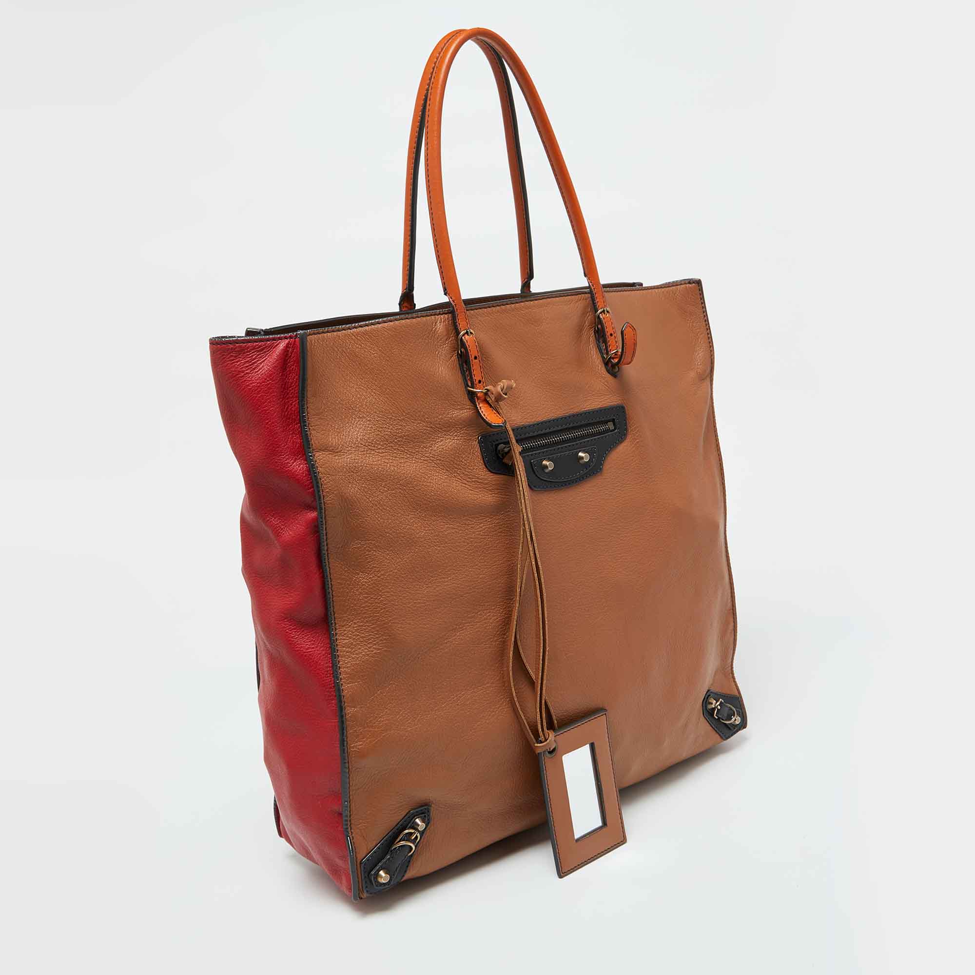 Balanciaga Multicolor Leather Papier A5 Tote