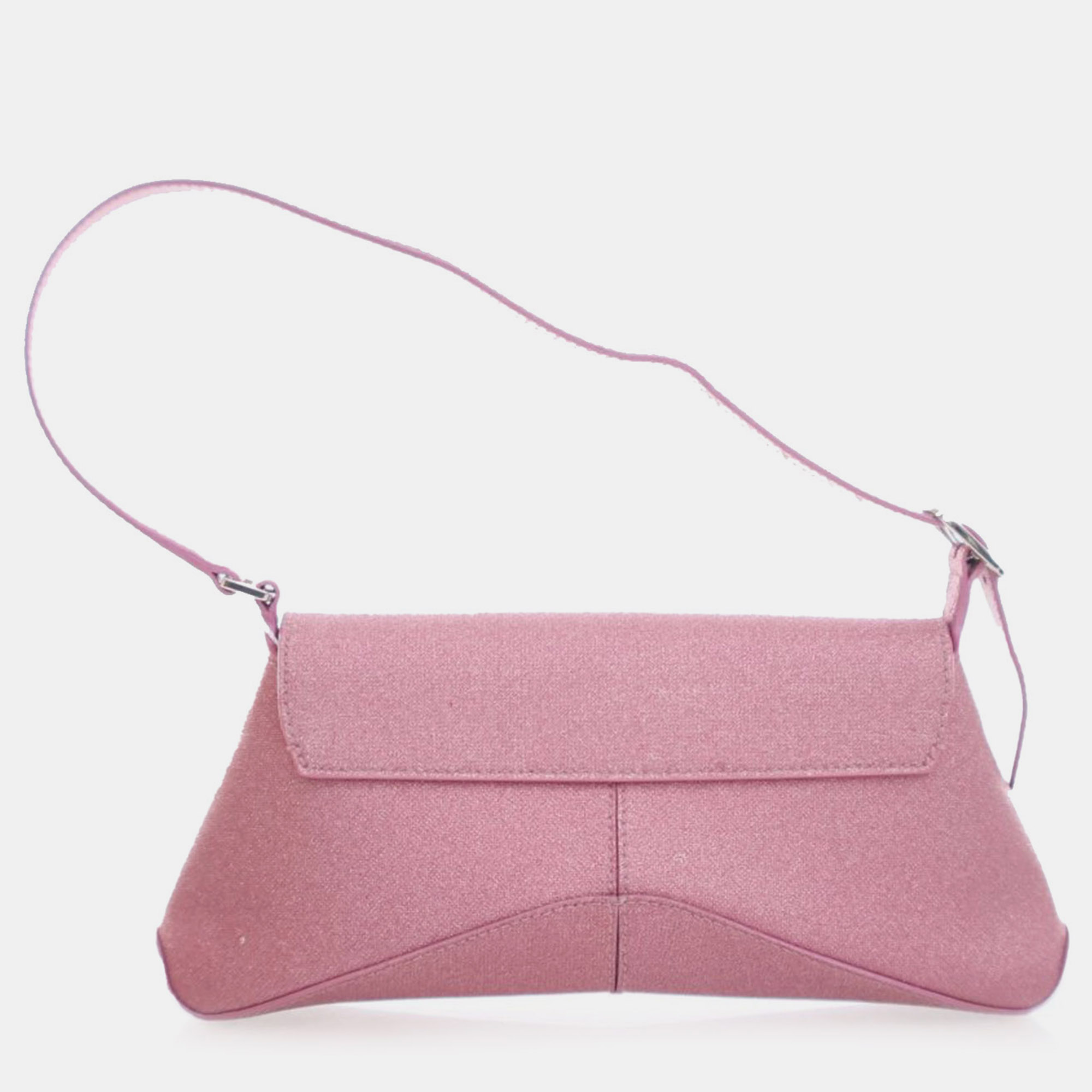 Balenciaga Pink Fabric Small Xx Glitter Flap Bag