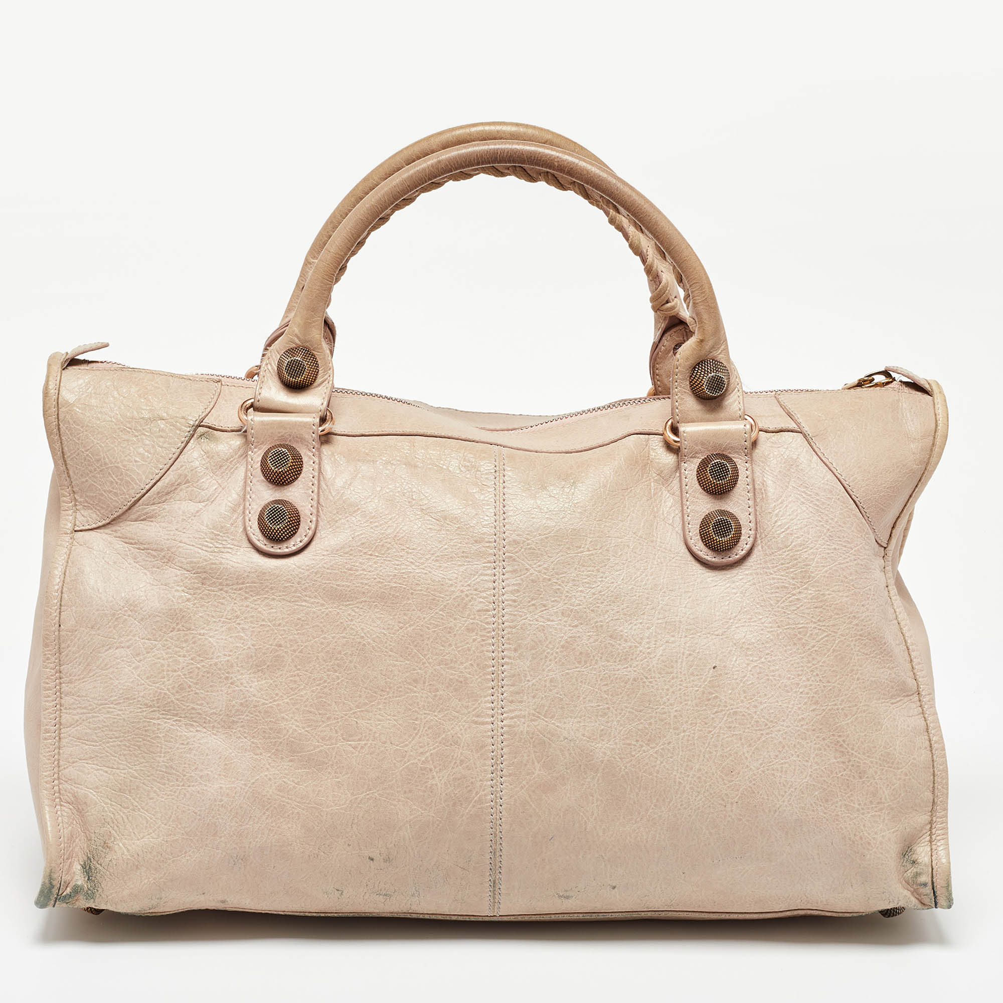 Balenciaga Cream Leather GGH Work Tote