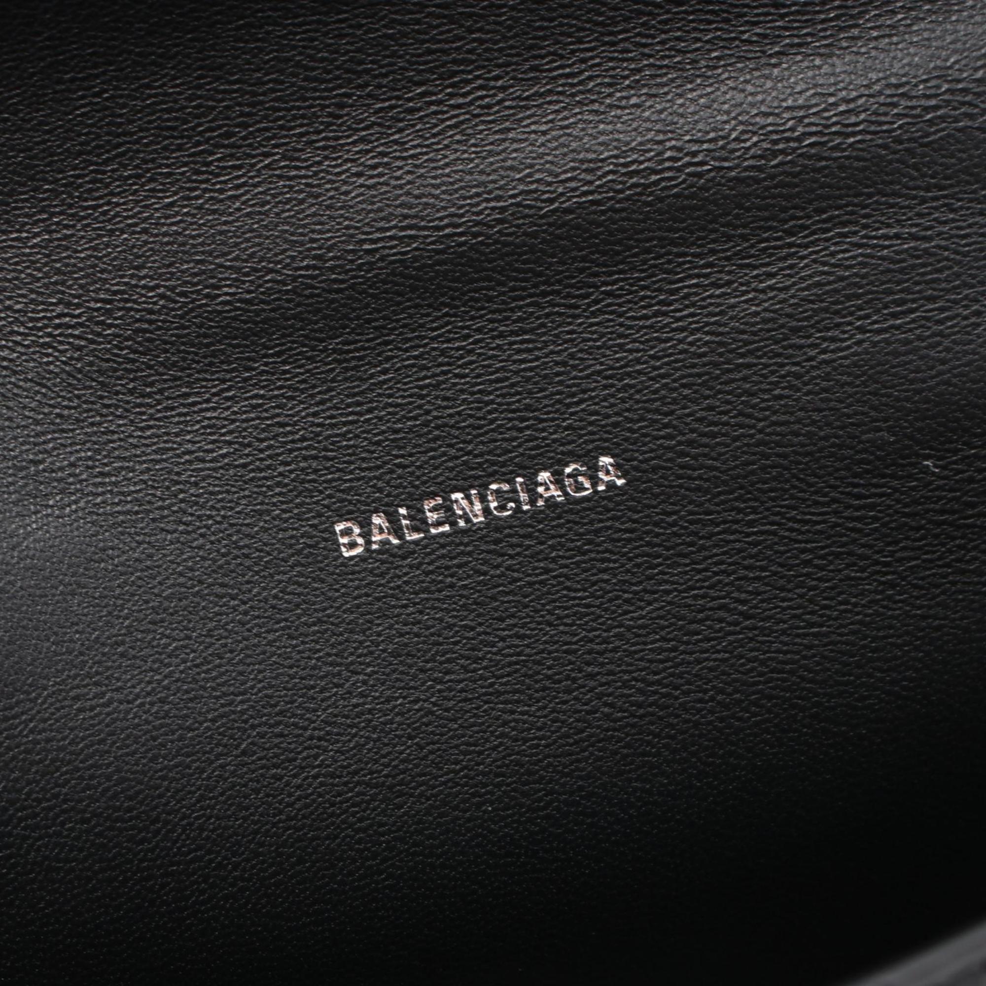 Balenciaga Hourglass Xs  Leather Black Handbag