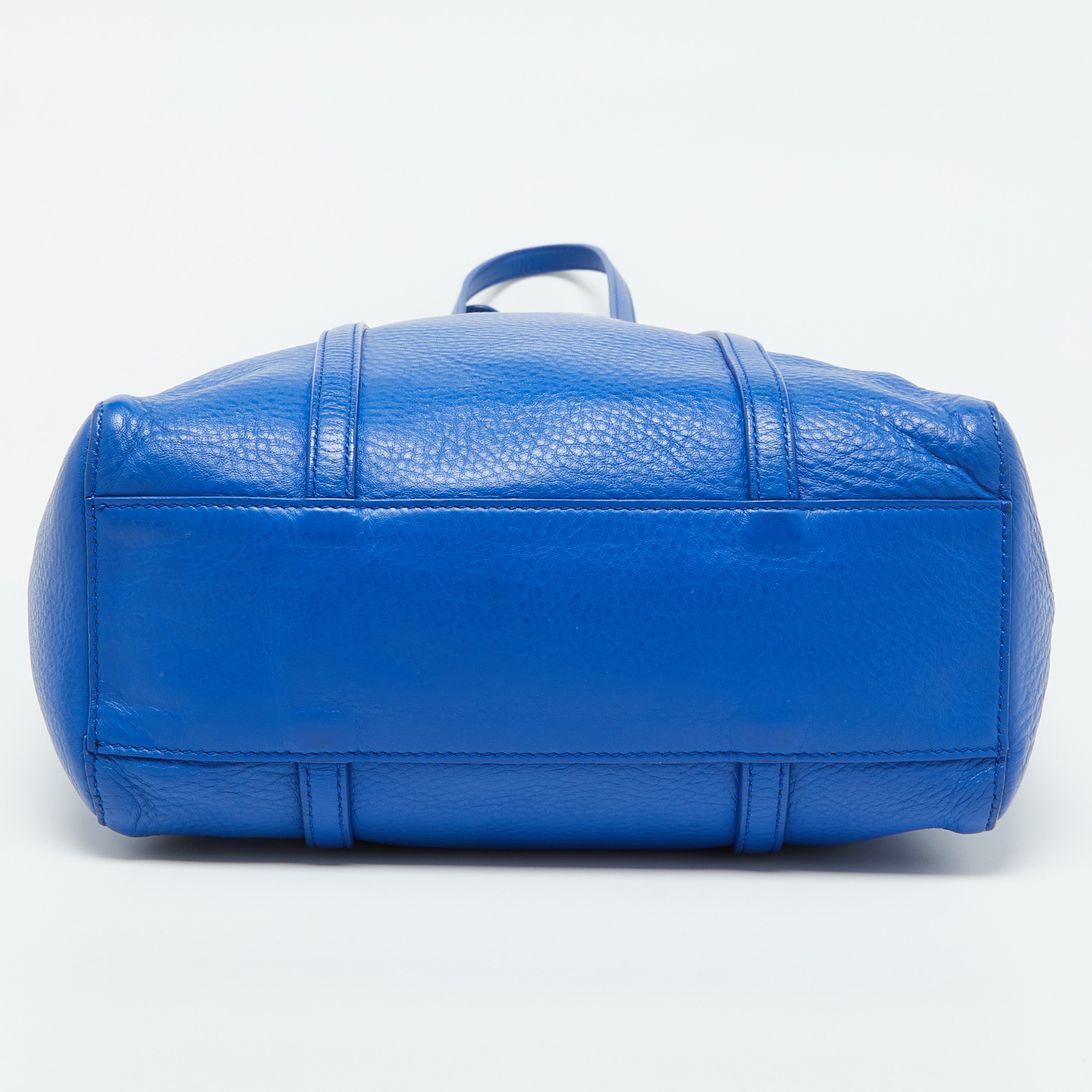 Balenciaga Blue Leather Bazar Shopper Tote