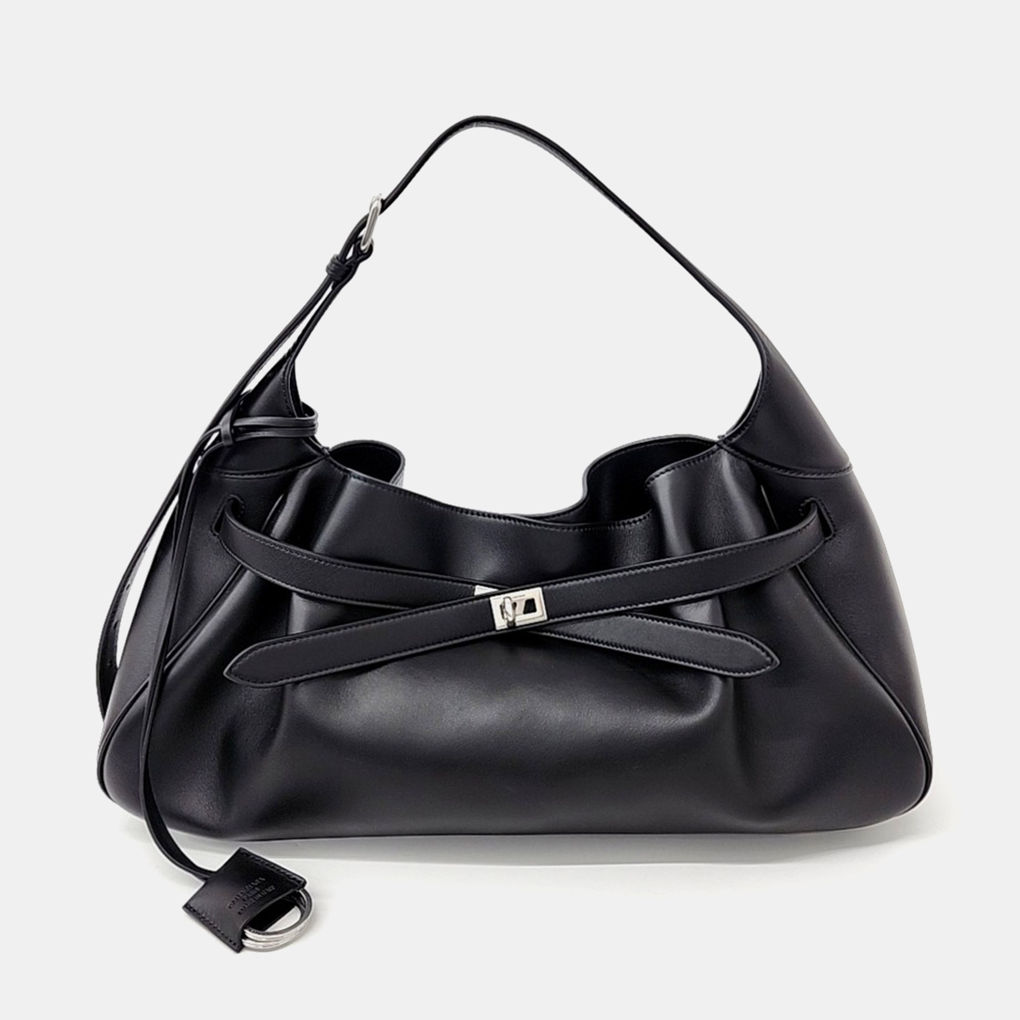 Balenciaga Black Leather Bel Air Medium Shoulder Bag