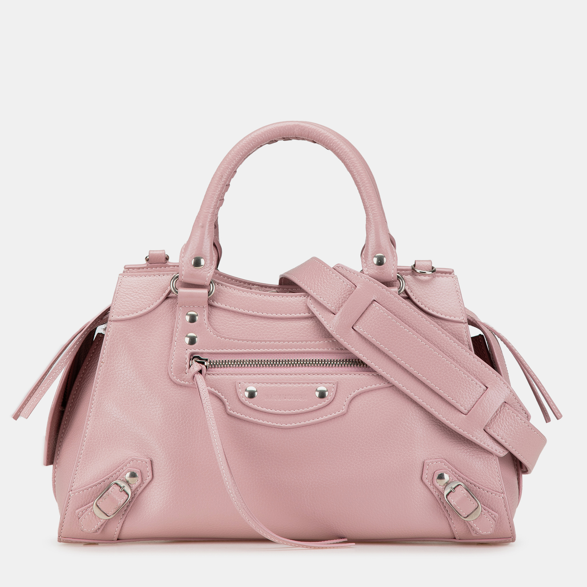 Balenciaga Pink Small Grained Calfskin Motocross Neo Classic City Satchel
Balenciaga Pink Small Grained Calfskin Motocross Neo Classic City Satchel