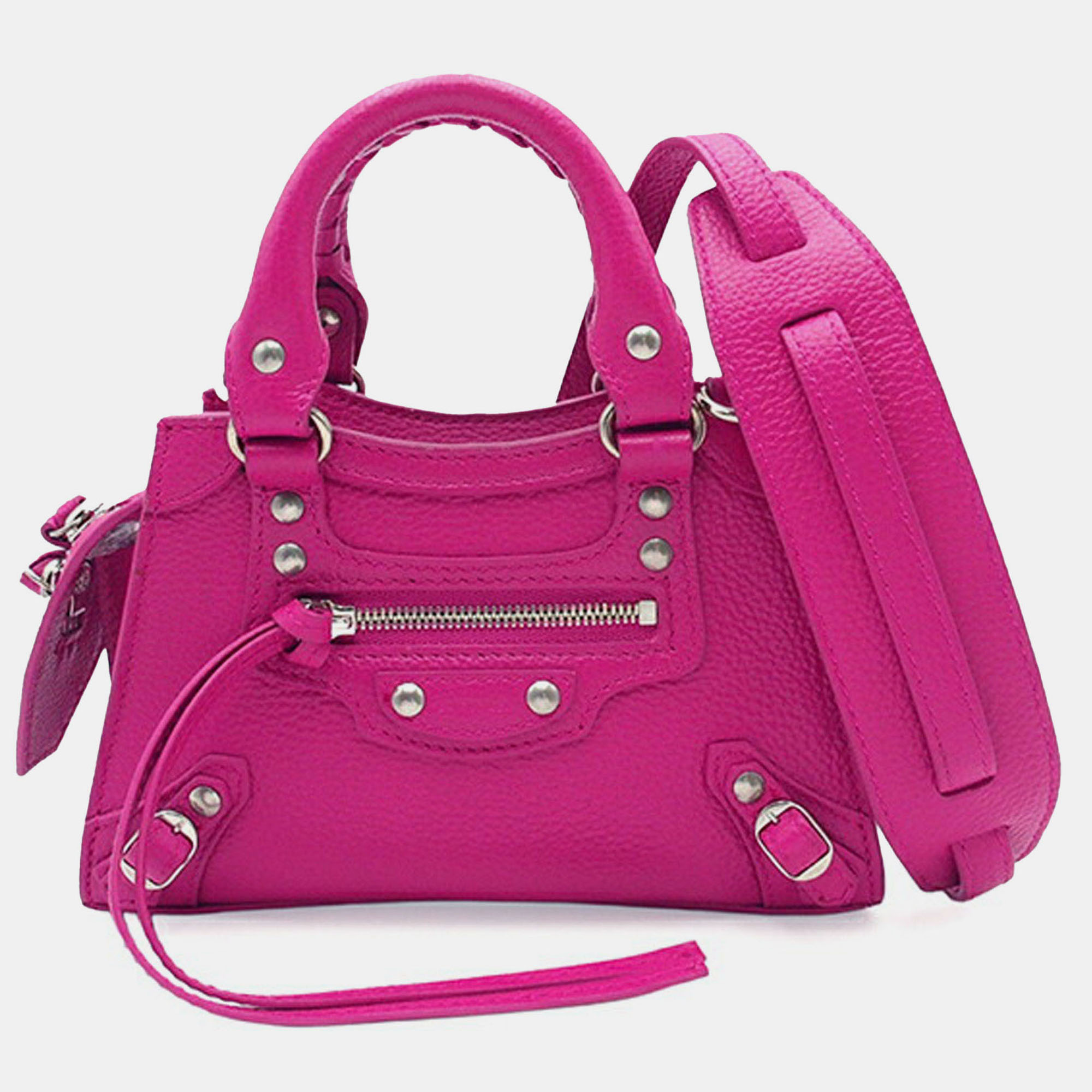 Balenciaga Pink Nano Grained Calfskin Neo Classic City Satchel
Balenciaga Pink Nano Grained Calfskin Neo Classic City Satchel