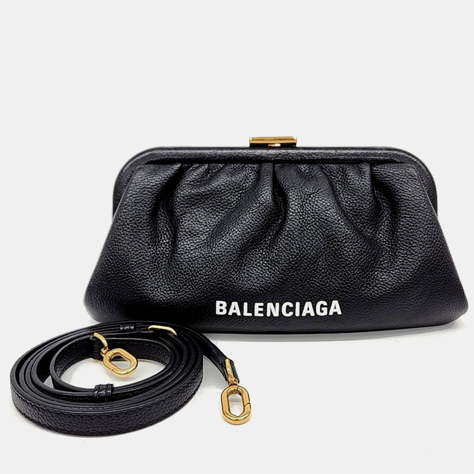 Balenciaga Black Leather Cloud Clutch Bag
Balenciaga Black Leather Cloud Clutch Bag