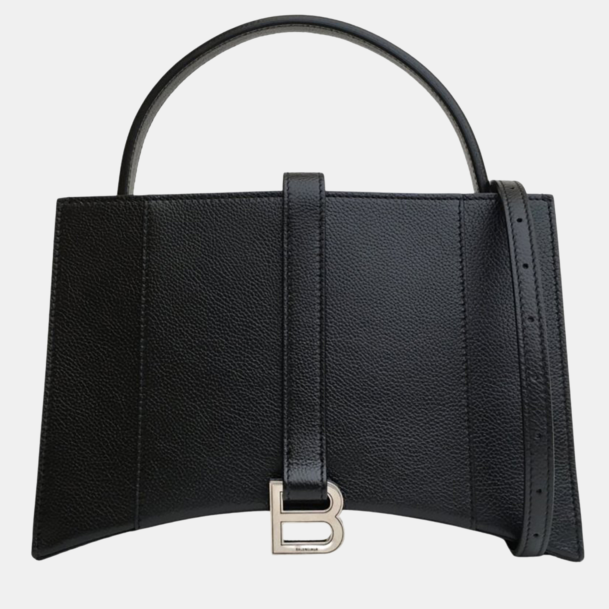 Balenciaga Hourglass East West Small Calfskin Leather Top Handle Bag, Black
Balenciaga Hourglass East West Small Calfskin Leather Top Handle Bag, Black