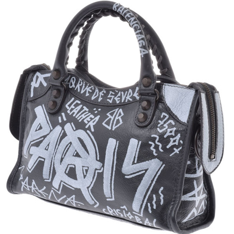Balenciaga Black Leather Mini City Graffiti Bag 
Balenciaga Black Leather Mini City Graffiti Bag
