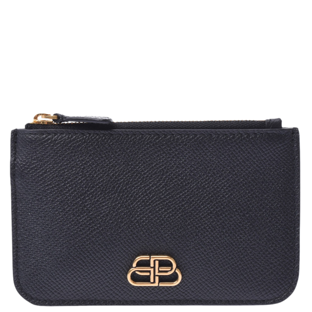 Image of Balenciaga Black Leather BB Wallet