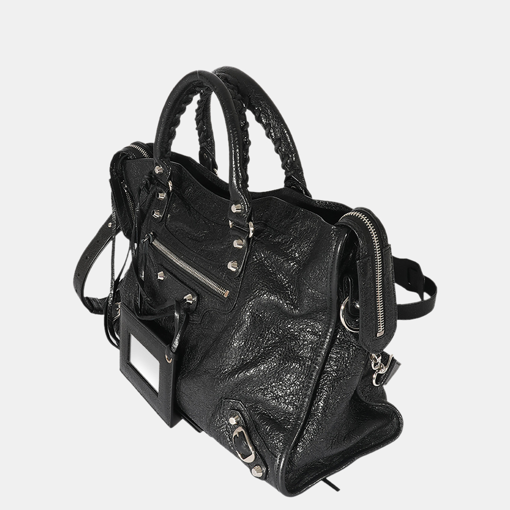 

Balenciaga Black Crinkled Calfskin City Bag