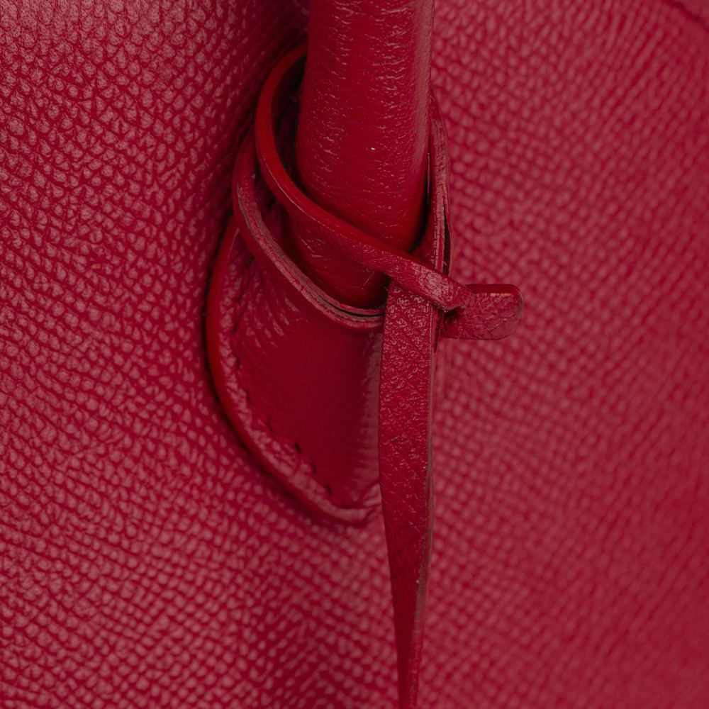 Balenciaga Black/Red Ville Leather Satchel