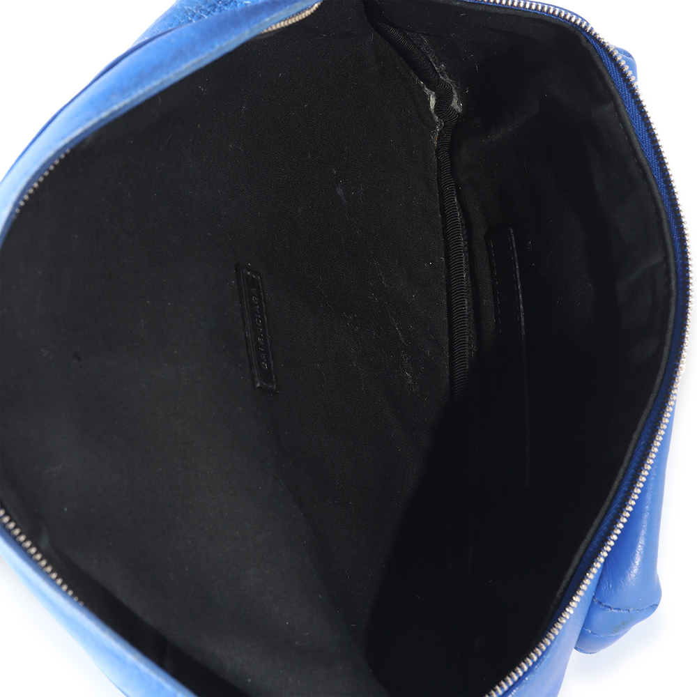 Balenciaga Blue Leather Everyday Logo Belt Bag