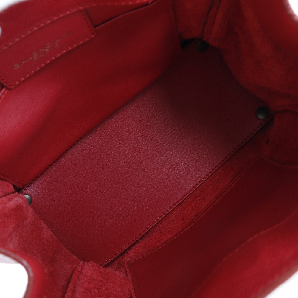 Balenciaga Red Leather Mini Papier A4 Tote Bag
