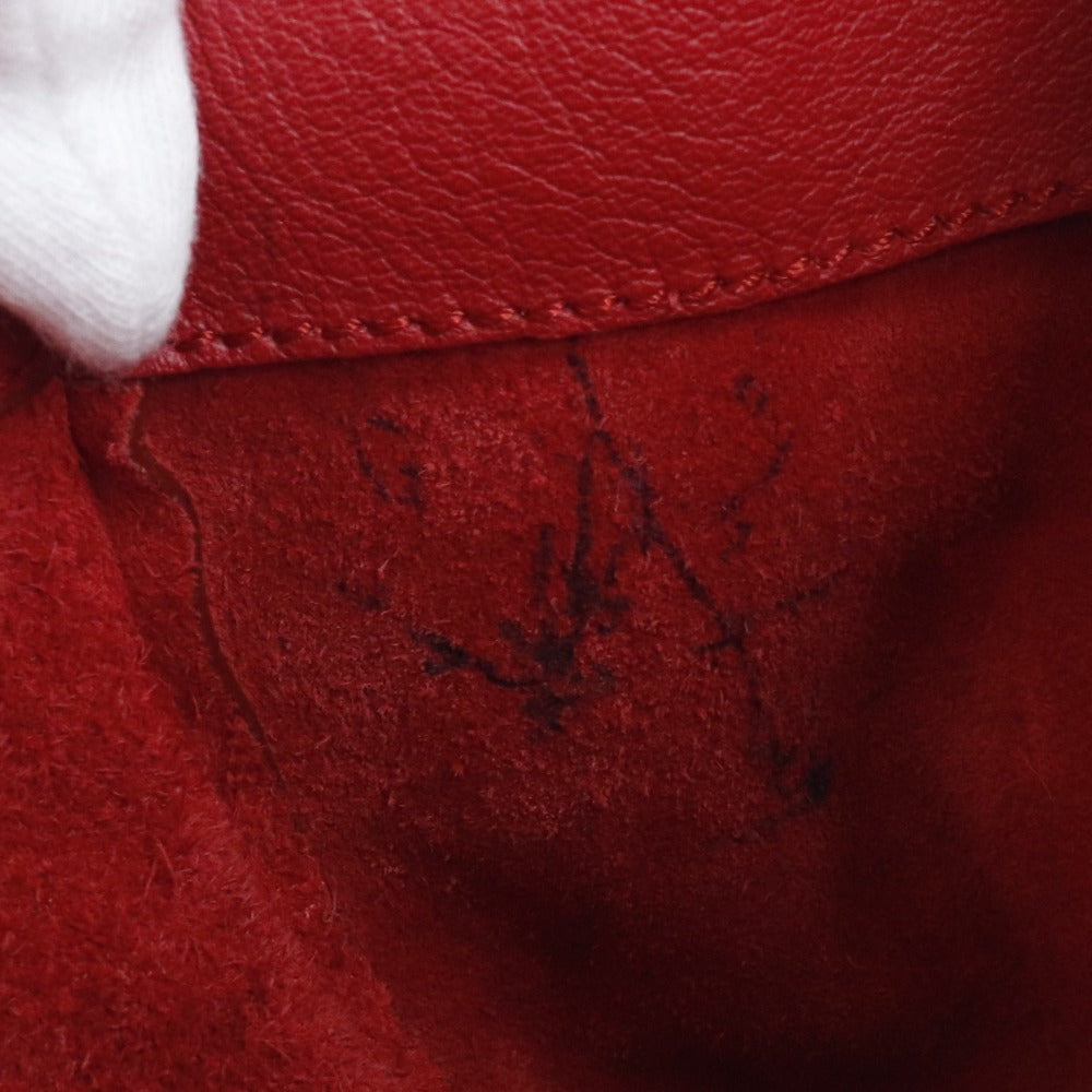 Balenciaga Red Leather Mini Papier A4 Tote Bag