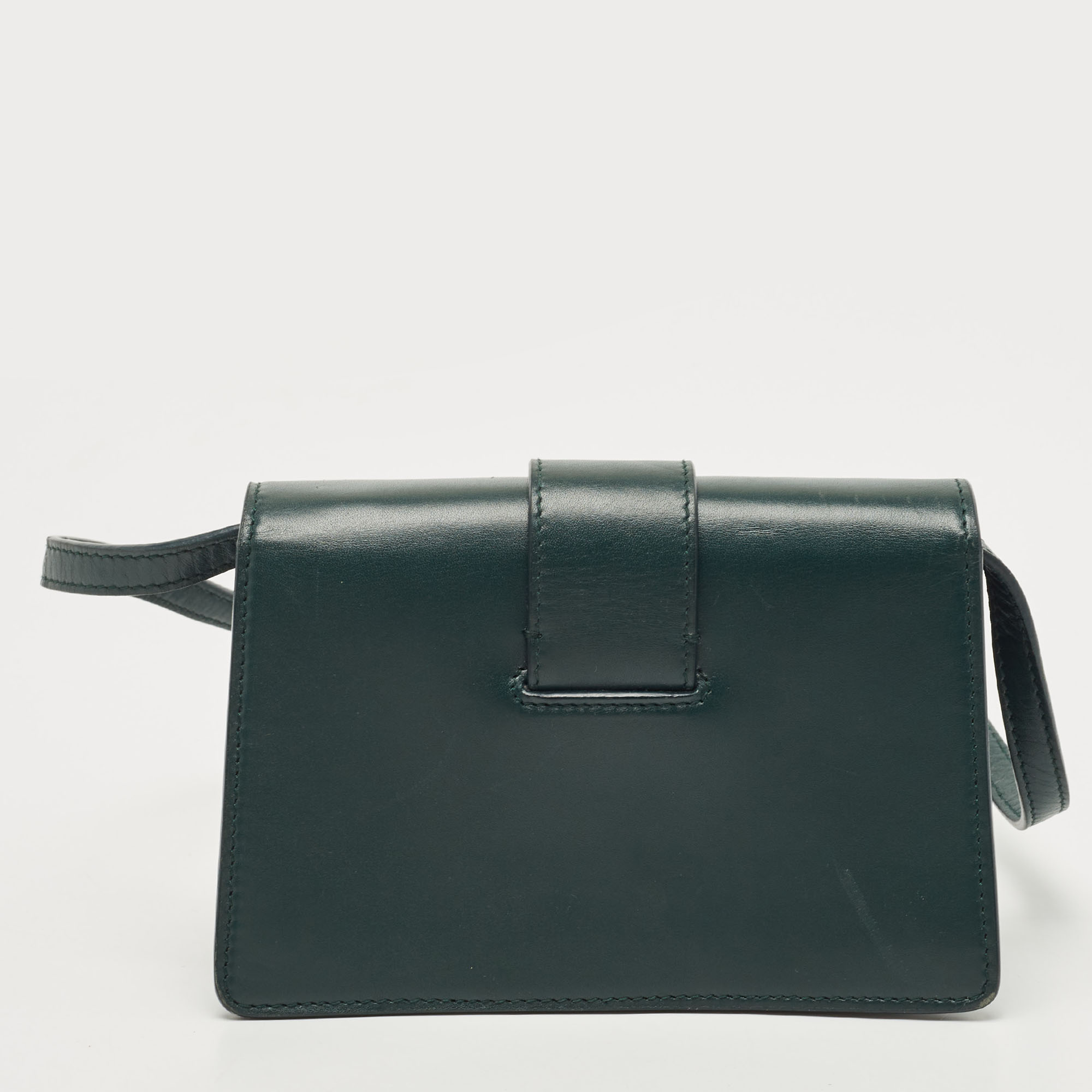 Balenciaga Green Leather Flap Crossbody Bag