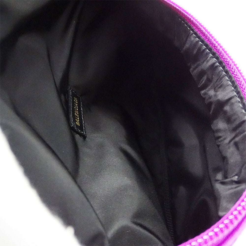 Balenciaga Pink Nylon Wheel Logo Belt Bag