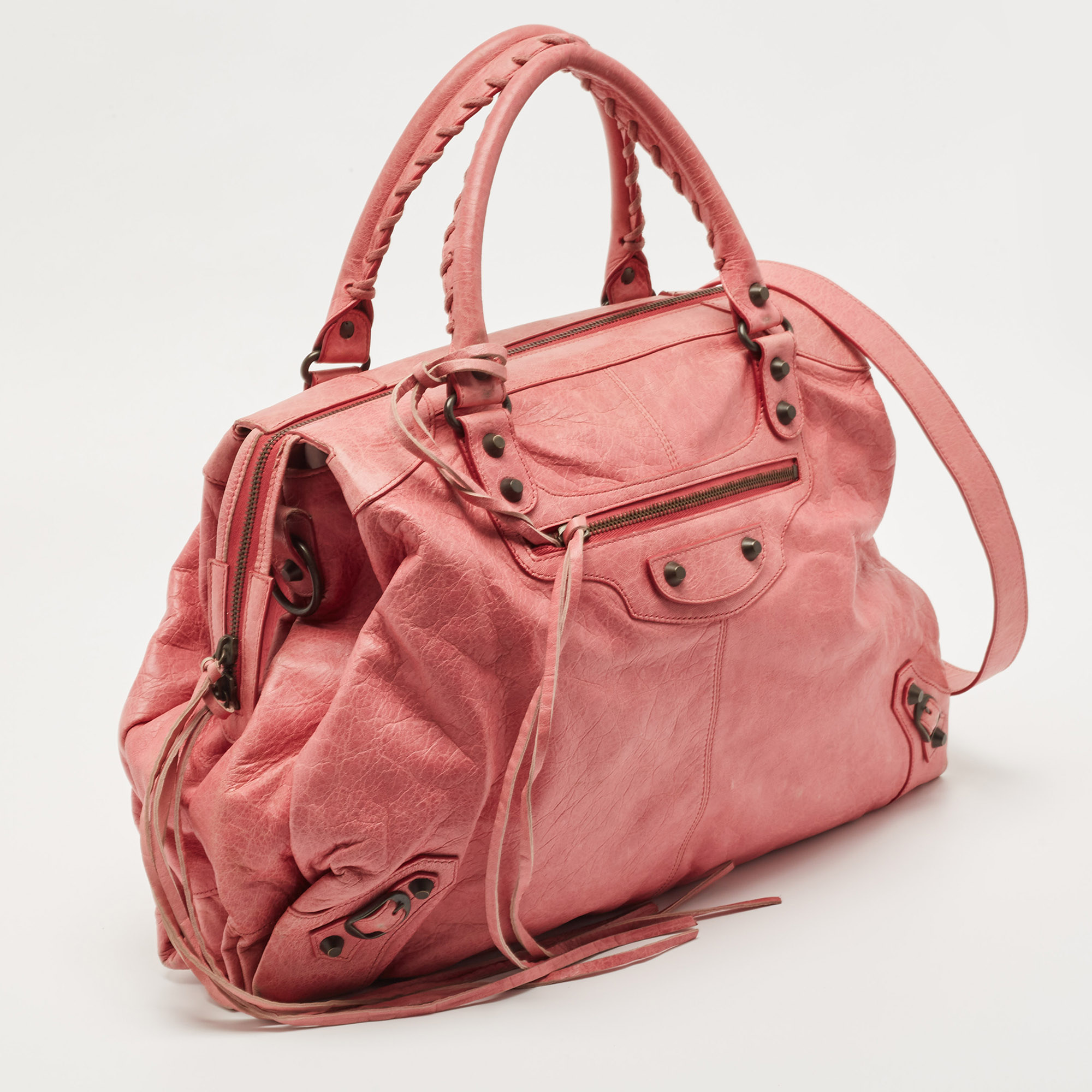 Balenciaga Pink Leather Classic Velo Tote
