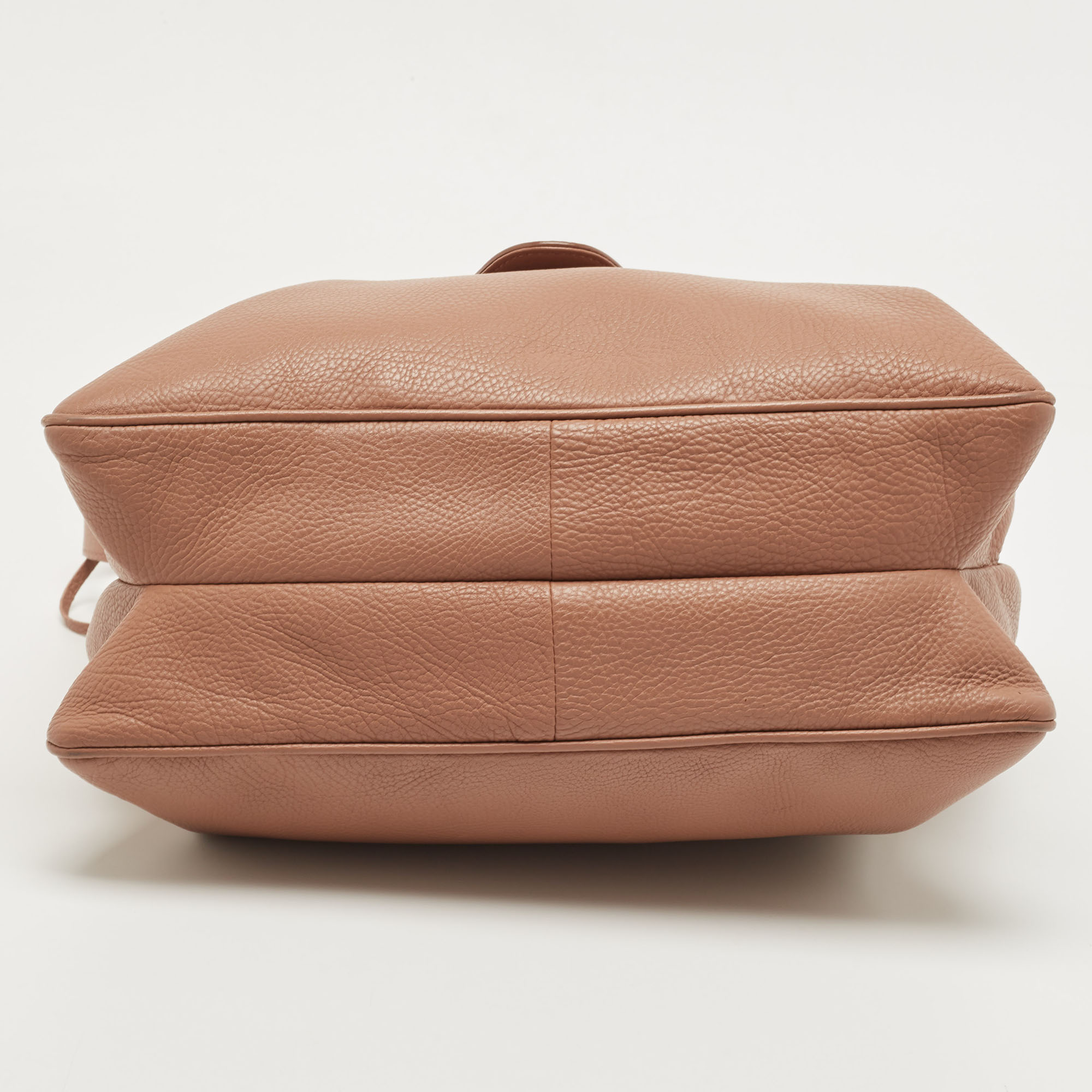 Balenciaga Beige Leather Tube Clasp Top Handle Bag