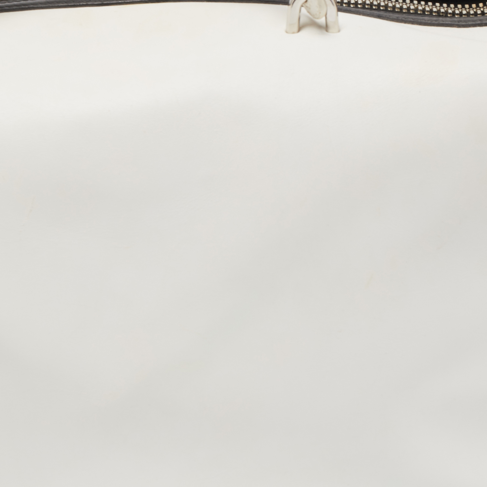 Balenciaga White/Black Leather Triple Boston Bag