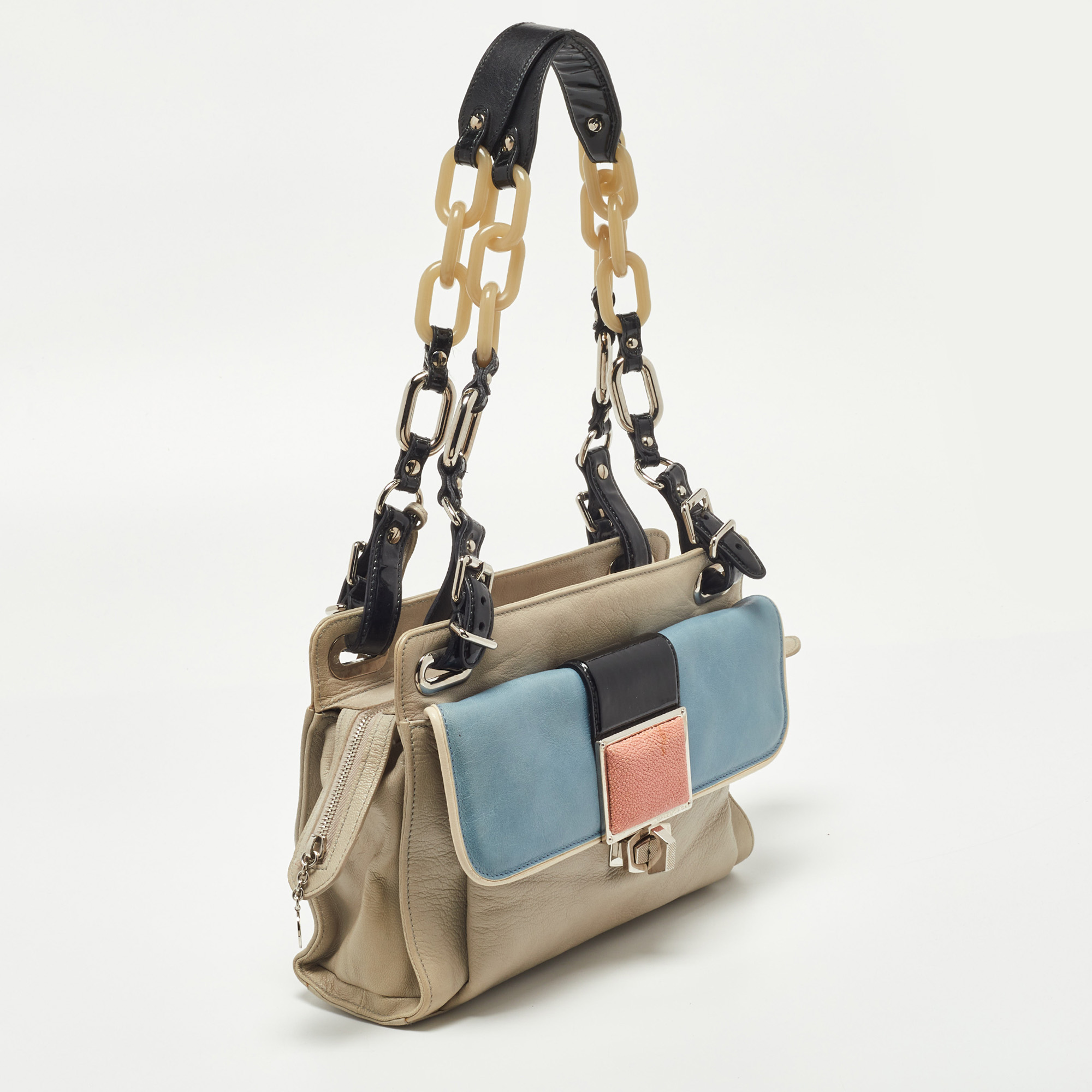 Balenciaga Multicolor Leather Cherche Midi Shoulder Bag