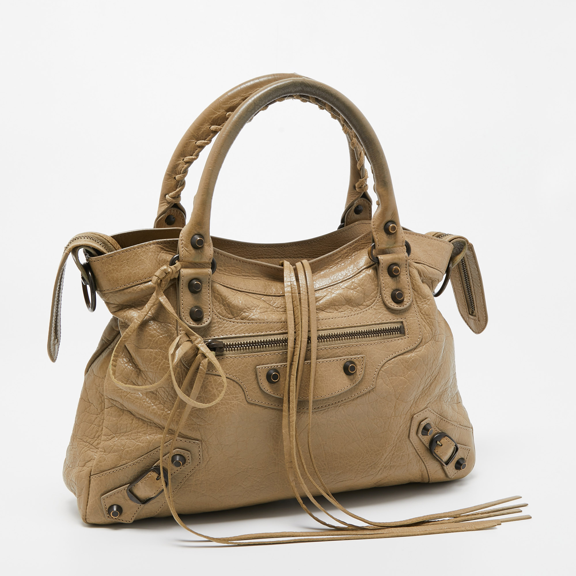 Balenciaga Beige Leather RH Classic Town Bag