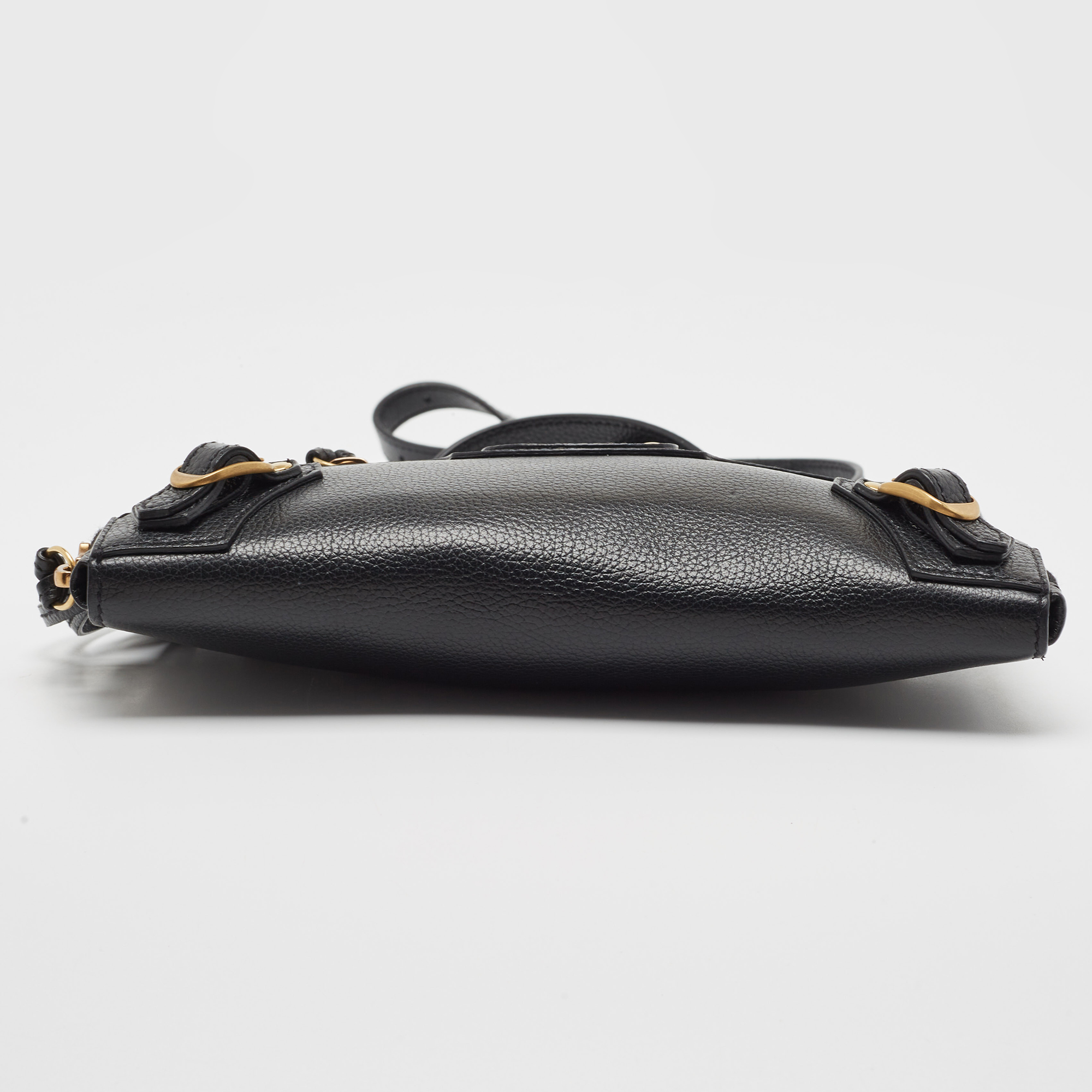 Balenciaga Black Leather Neo Classic Small Pouch