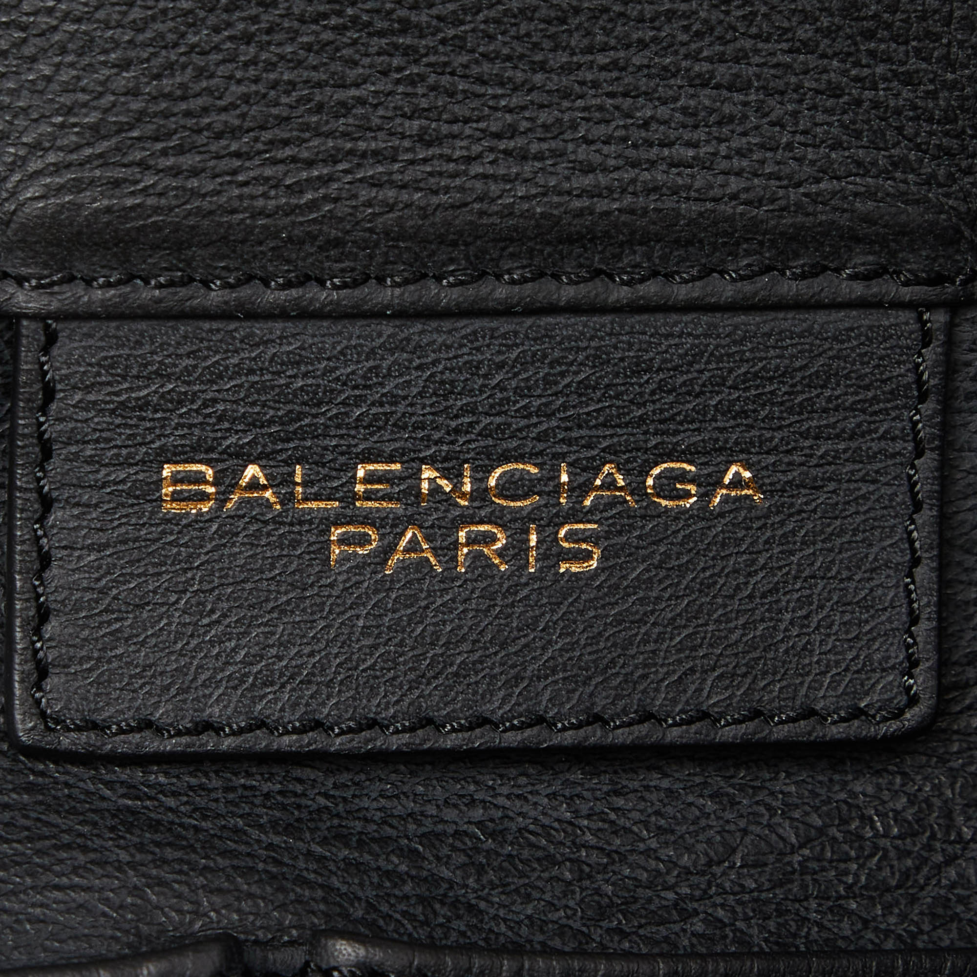 Balanciaga Black Leather Papier A5 Tote