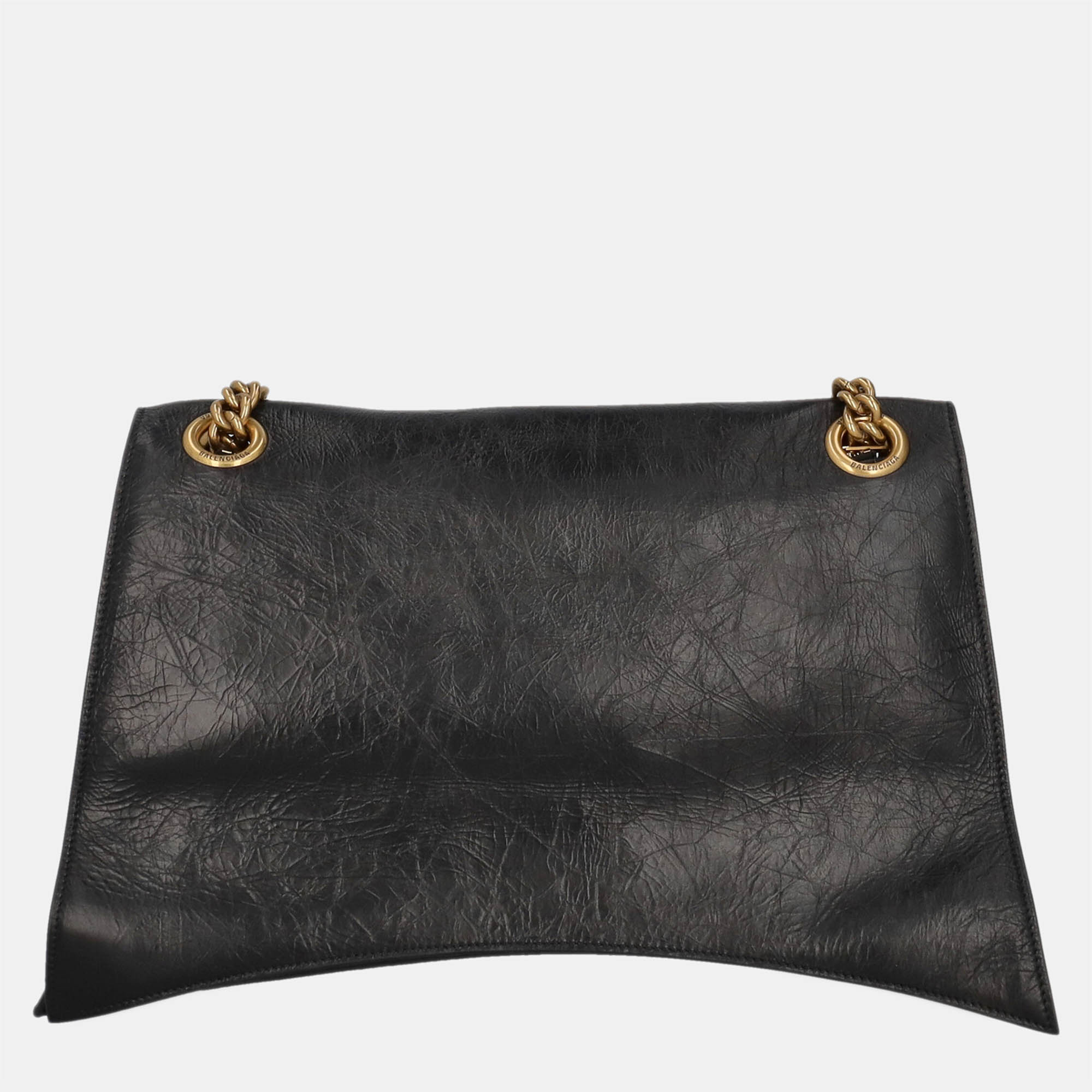 Balenciaga Hourglass -  Women's Leather Cross Body Bag - Black - One Size