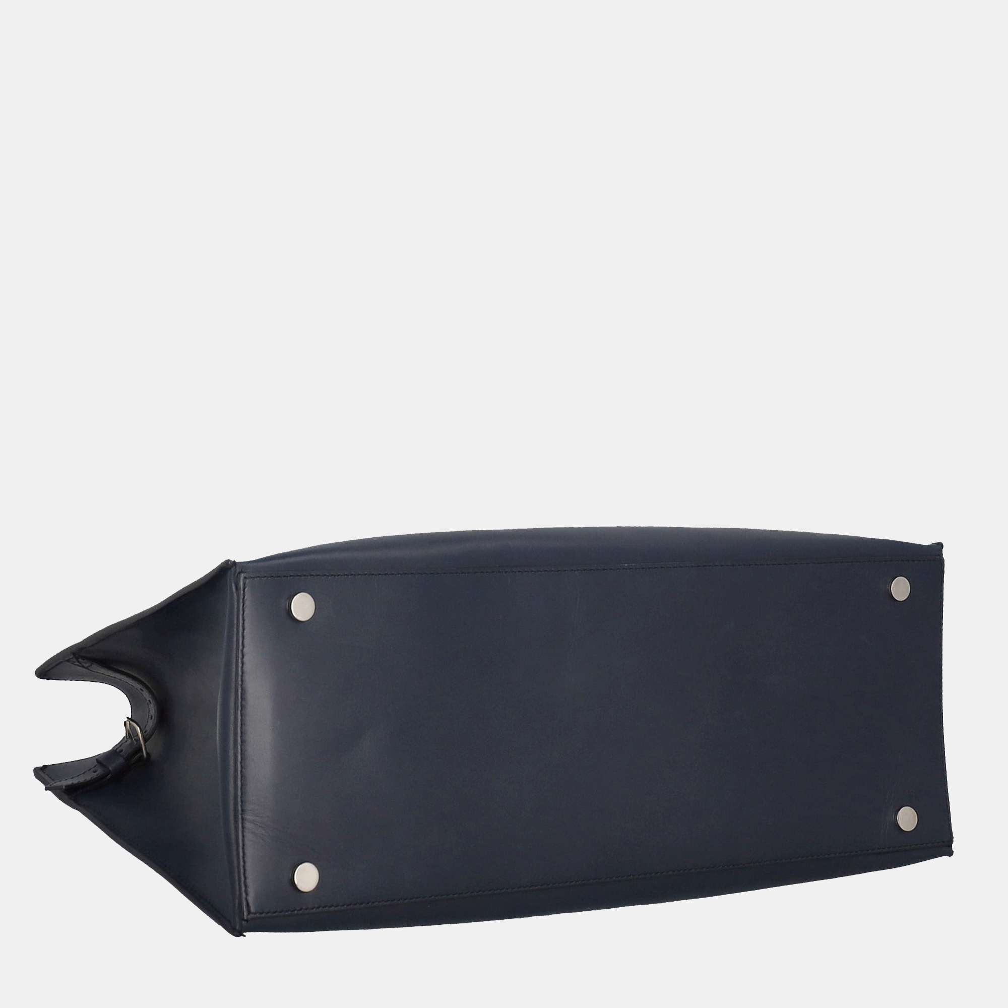 Balenciaga  Women's Leather Tote Bag - Navy - One Size