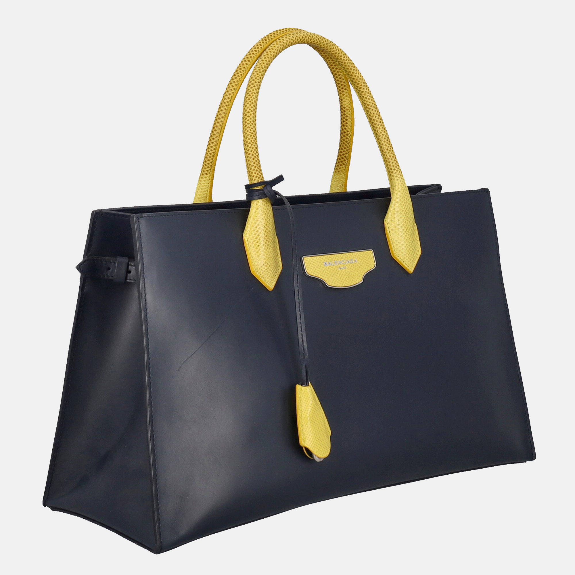 Balenciaga  Women's Leather Tote Bag - Navy - One Size