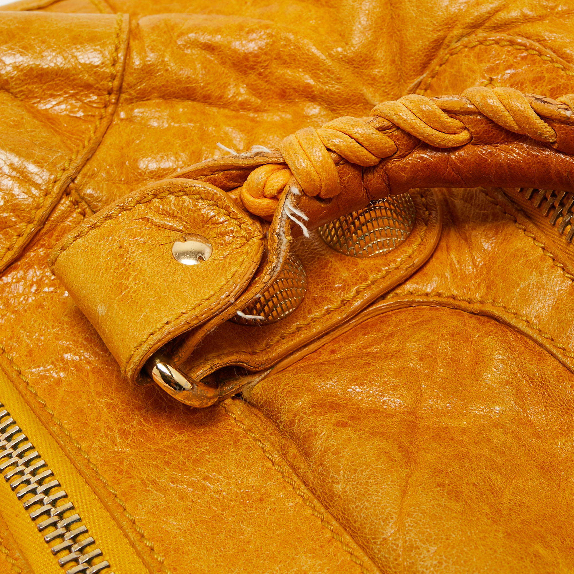 Balenciaga Mustard Yellow Leather RGGH Work Tote